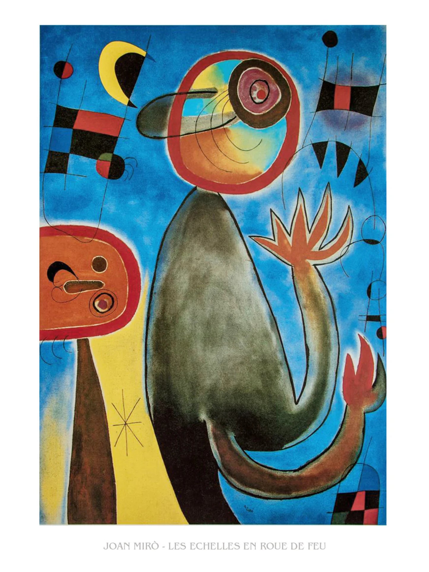 Kunstdruck Joan Miro - Les echelles en roue 60x80cm