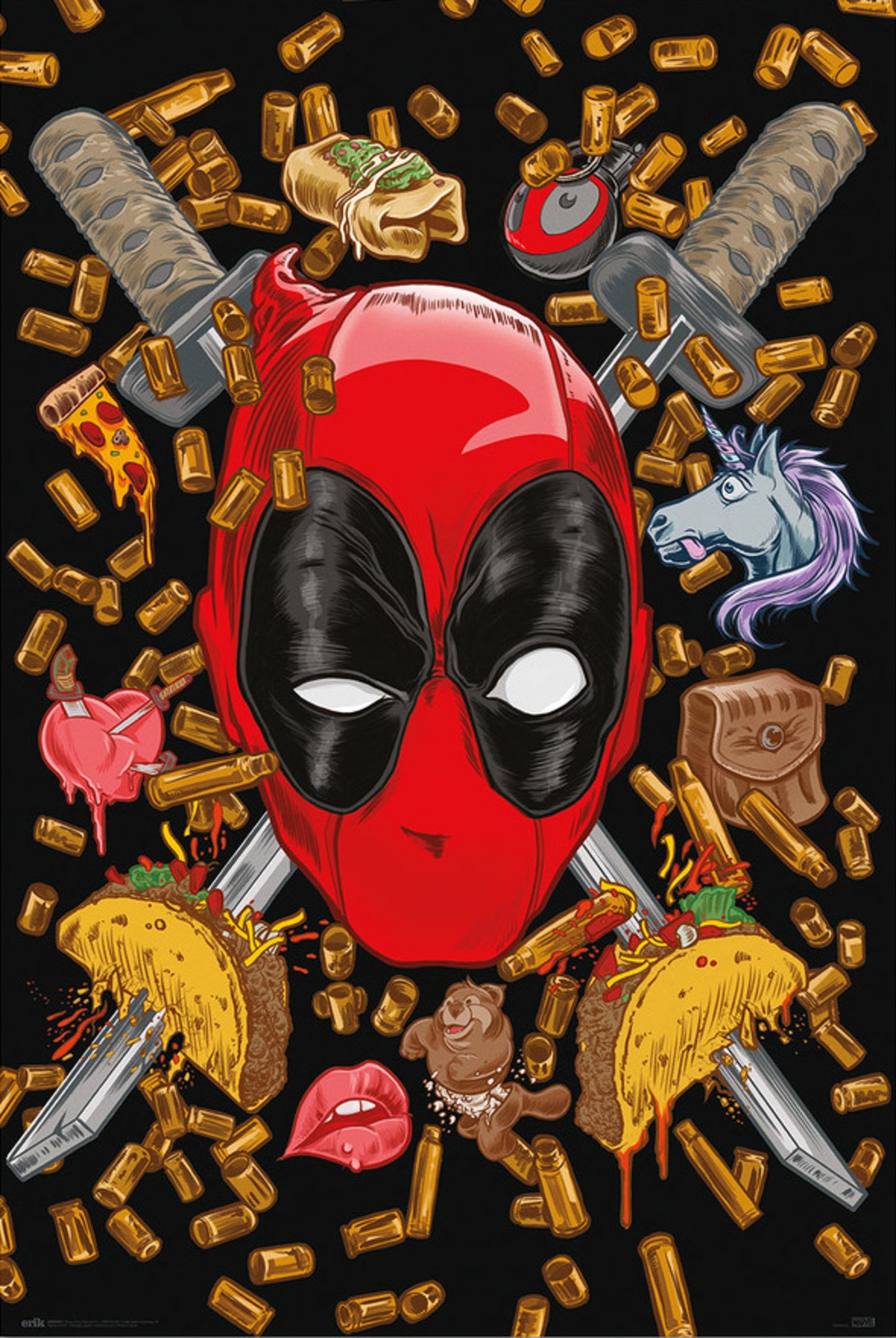 Poster Marvel - Deadpool - Bullets and Chimichangas 61x91,5cm