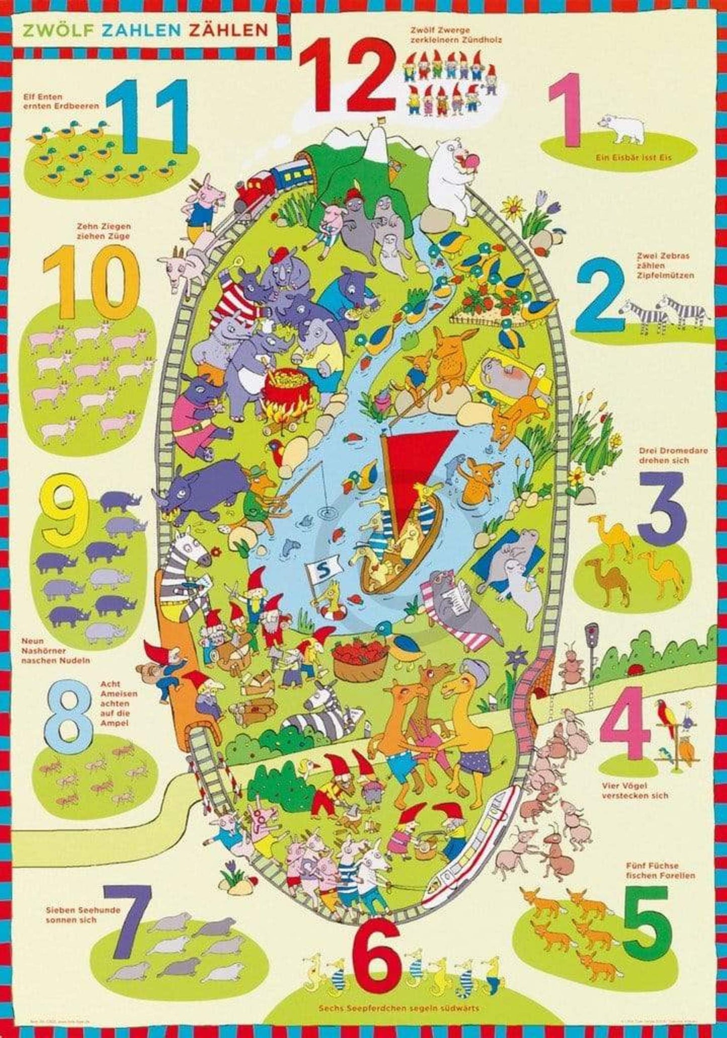 Gabriele Altevers - Zwölf Zahlen zählen Kunstdruck 42x60cm