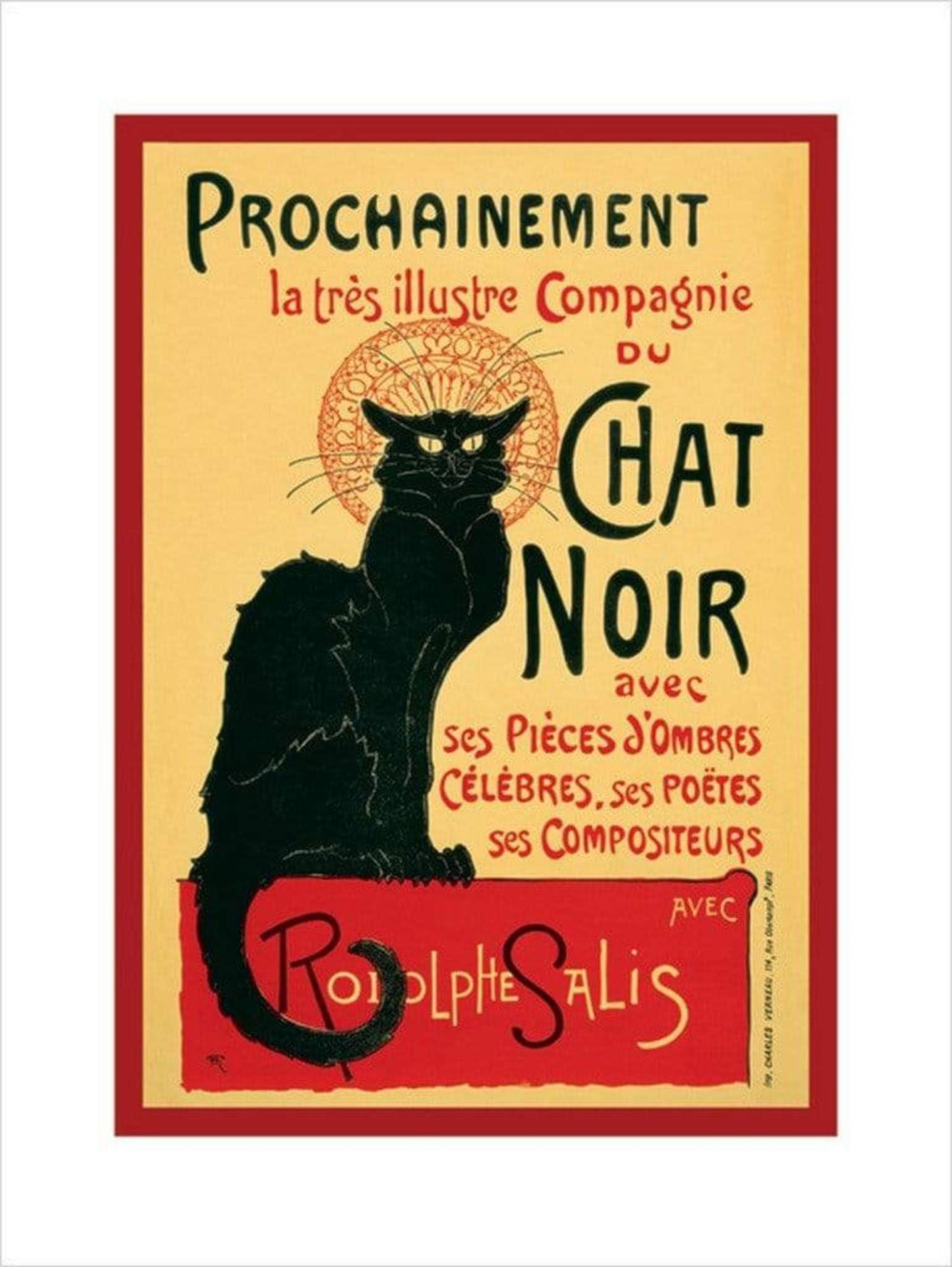 Kunstdruck Chat Noir 60x80cm