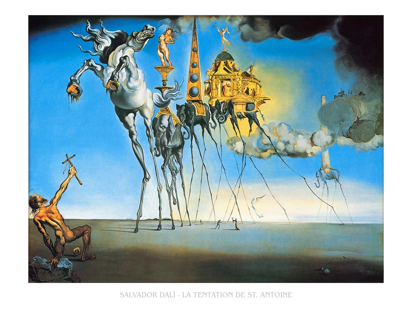 Kunstdruck Salvador Dali - La tentation de St. Antoine 80x60cm