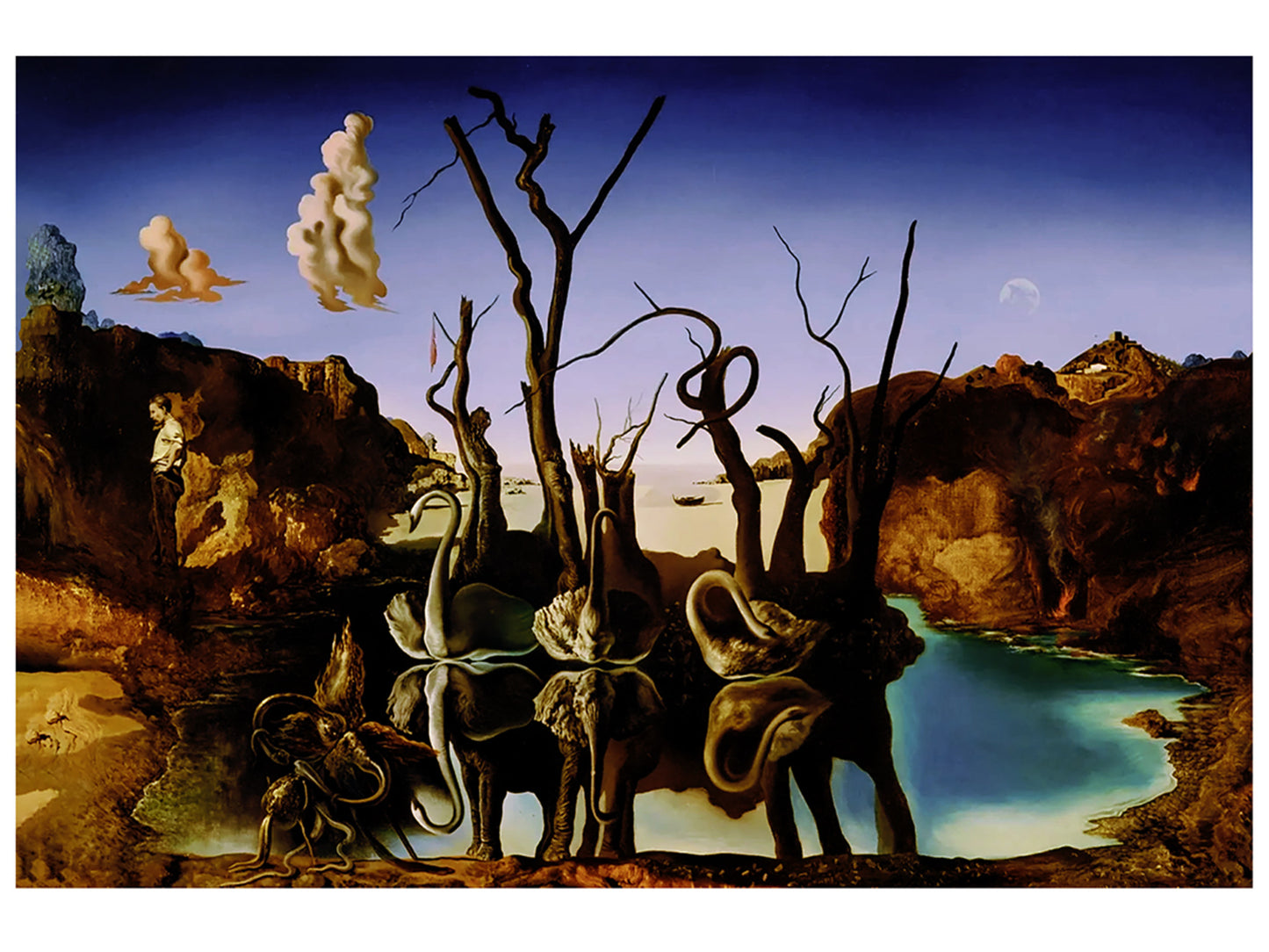 Kunstdruck Salvador Dali - Reflections of Elephants 80x60cm