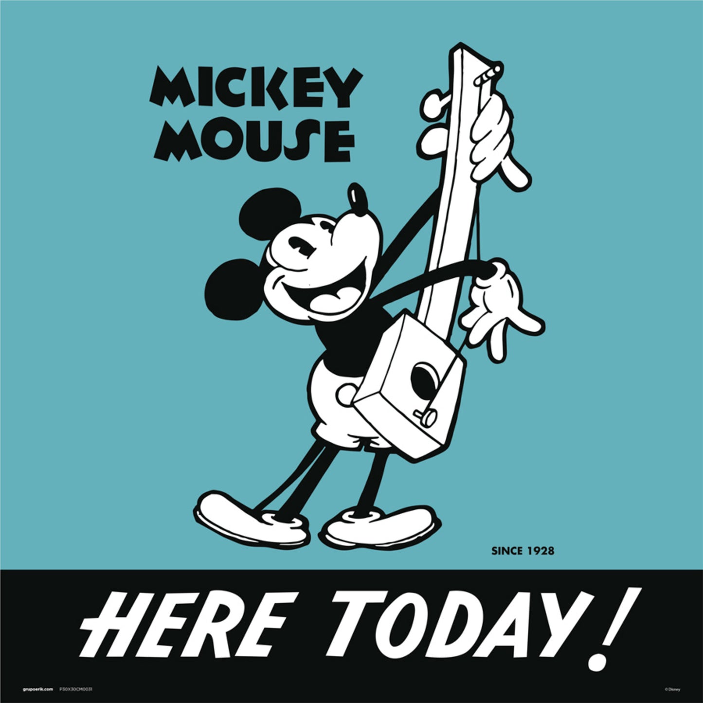 Kunstdruck Disney - Mickey 90 I 30x30cm