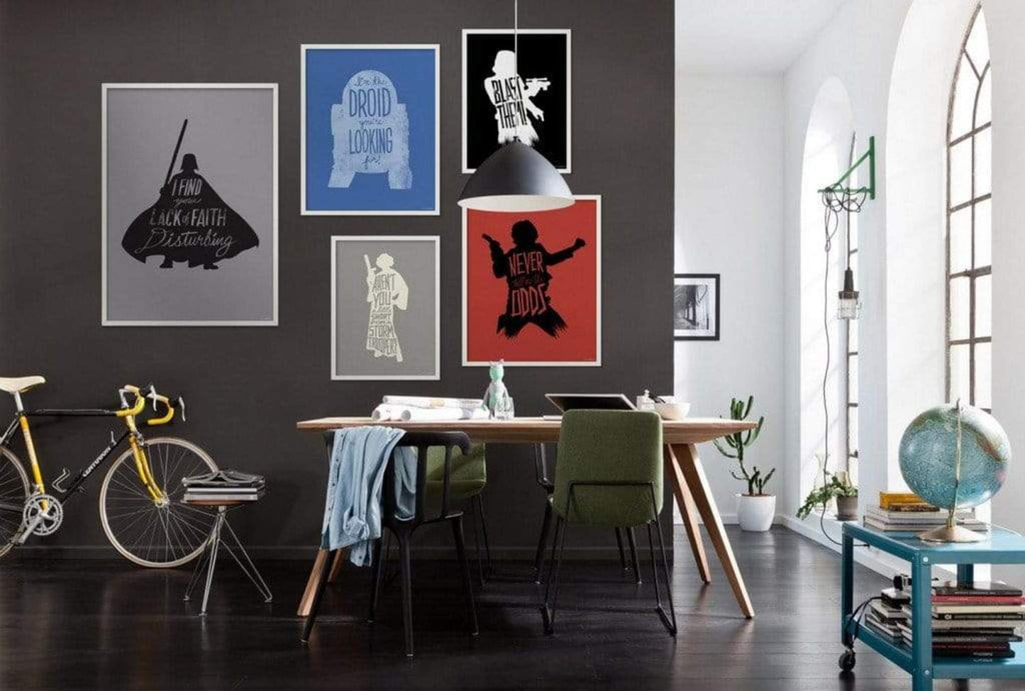 Kunstdruck Star Wars - Silhouette Quotes Stormtrooper 50x70cm