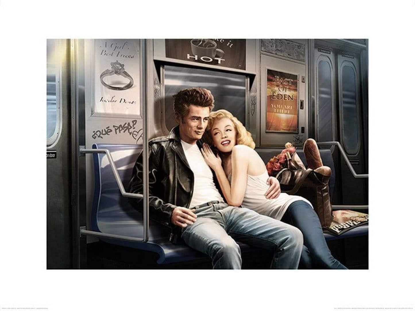 Kunstdruck JJ Brando - Subway Ride 80x60cm