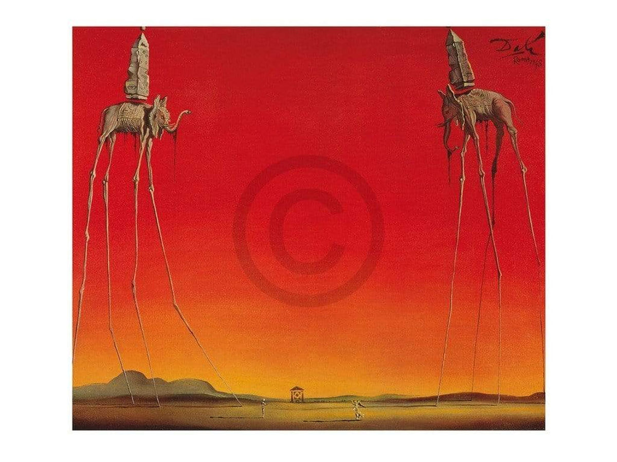 Kunstdruck Salvador Dali - Les Elephants 80x60cm