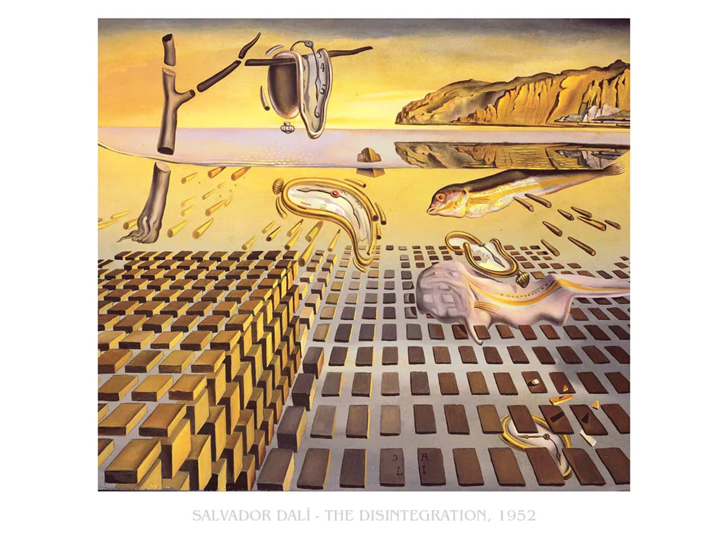 Kunstdruck Salvador Dali - La Desintegration de la Persistance de la Memoire 80x60cm