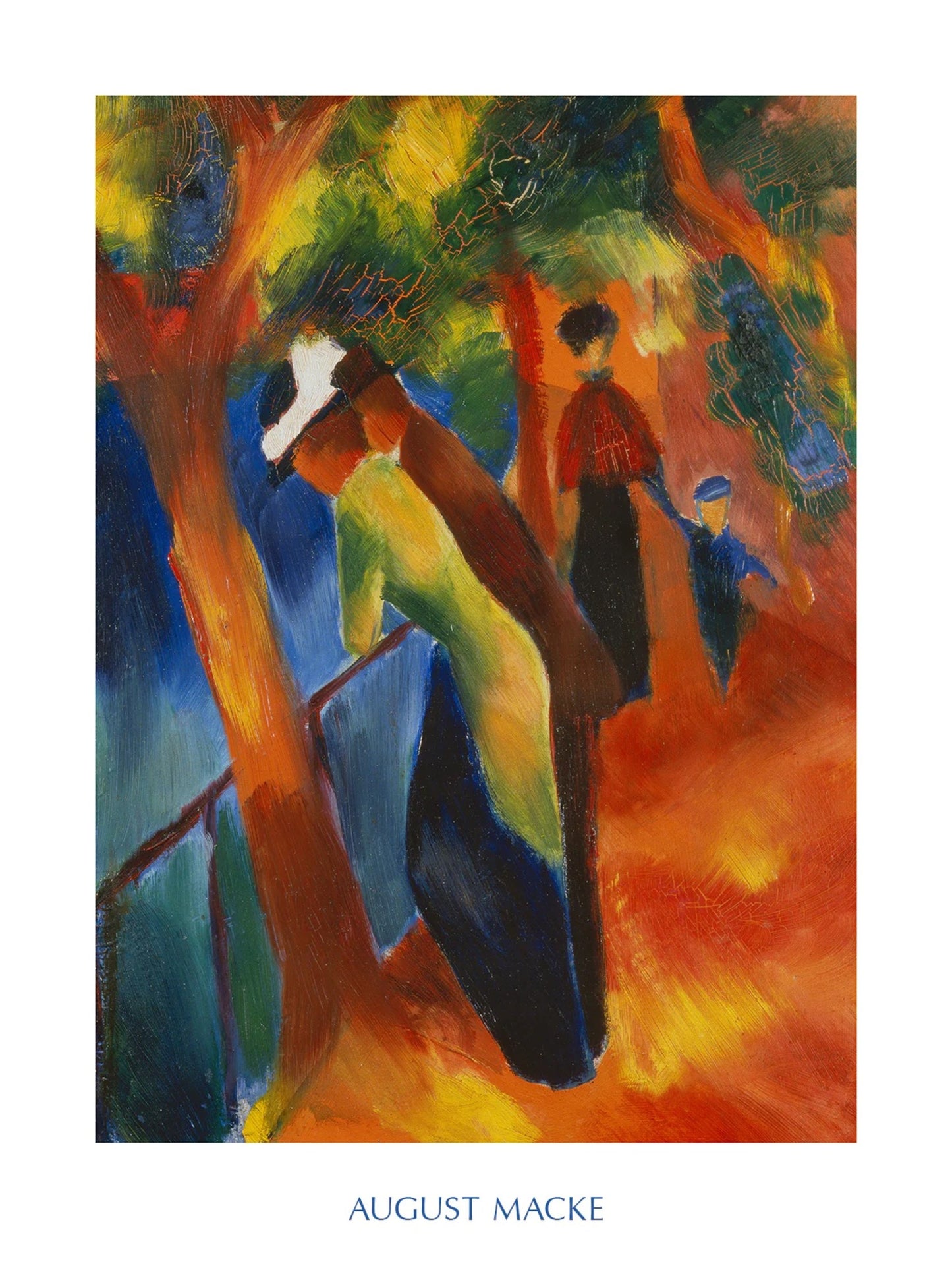 Kunstdruck August Macke - Strada soleggiata 60x80cm