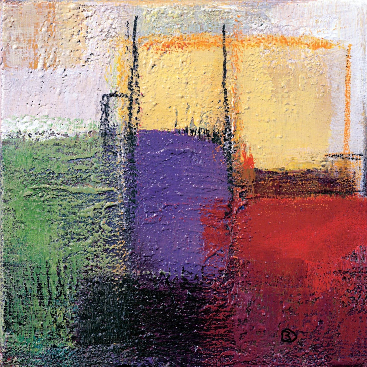 Kunstdruck Bea Danckaert - Violet Statics III 40x40cm