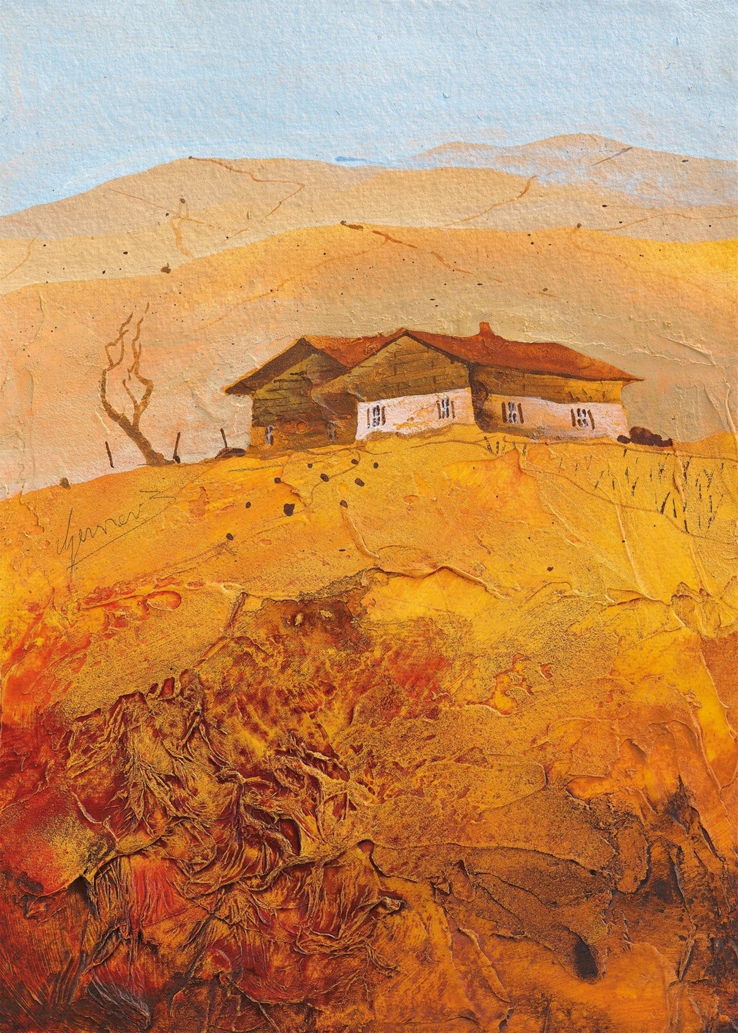 Kunstdruck Bernhard Gerner - Landgut 2 50x70cm