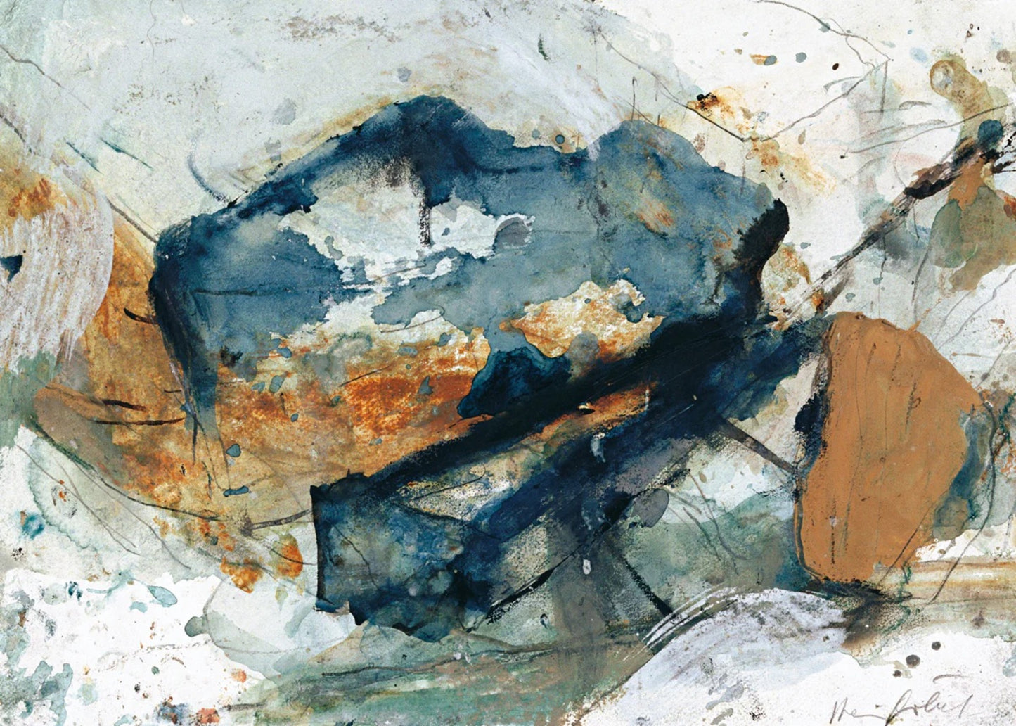 Kunstdruck Heinz Göbel - Schwebender Fels 70x50cm