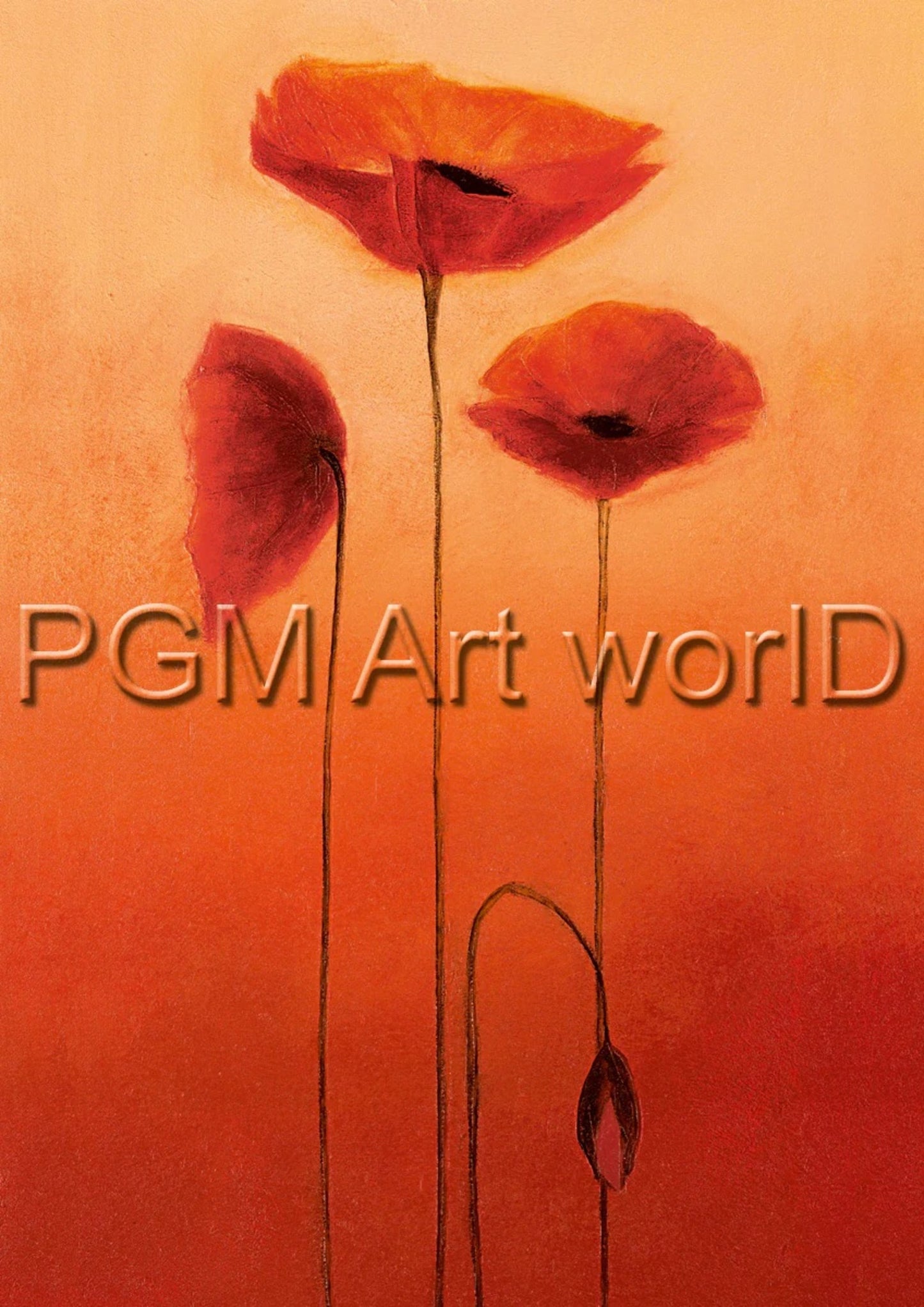 Kunstdruck Erika Heinemann - Poppy Elegance III 21x30cm