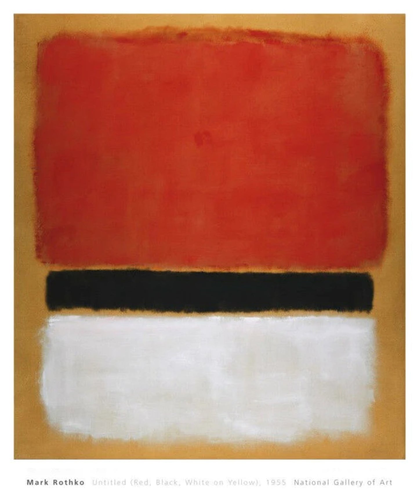 Kunstdruck Mark Rothko - Untitled Red, Black, White on Yellow, 1955 71x86.5cm