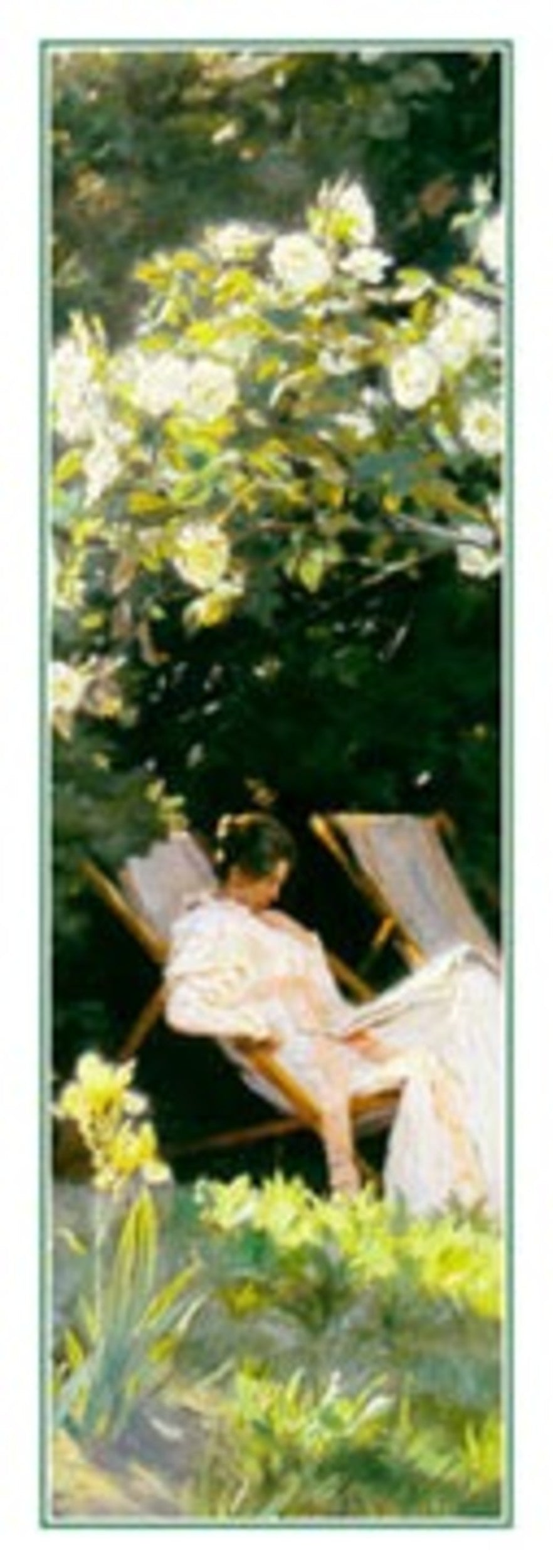 Kunstdruck Peter Severin Krøyer - Havepartie med Marie Kroyer 25x70cm