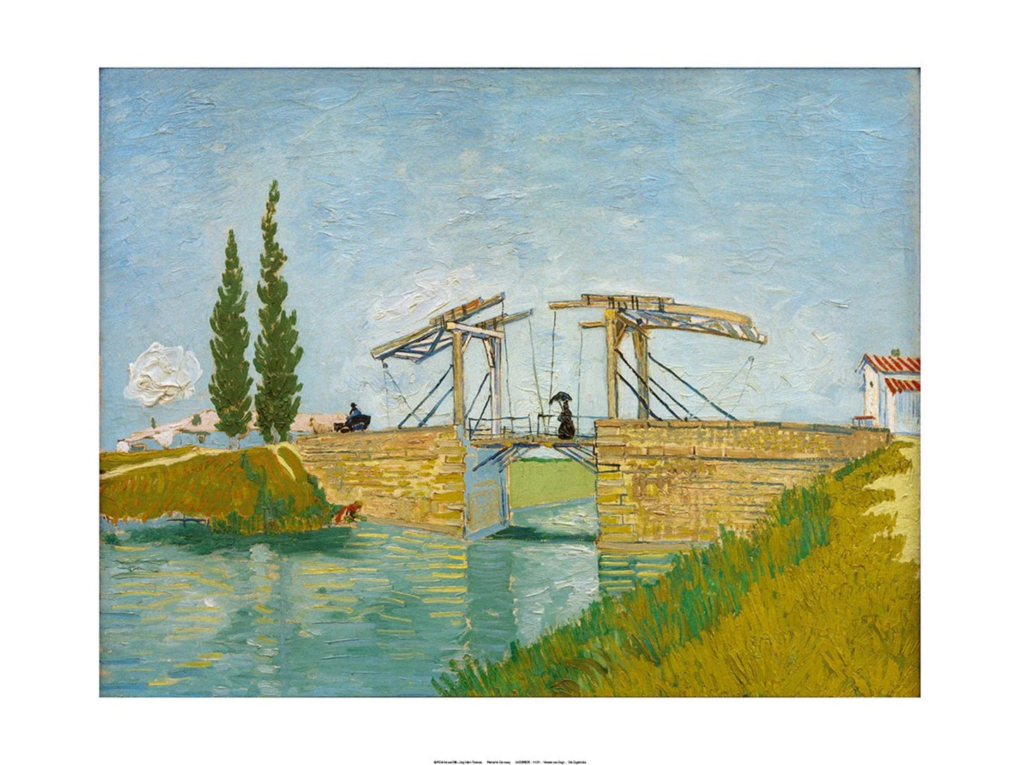 Kunstdruck Vincent Van Gogh - Die Zugbrücke 80x60cm