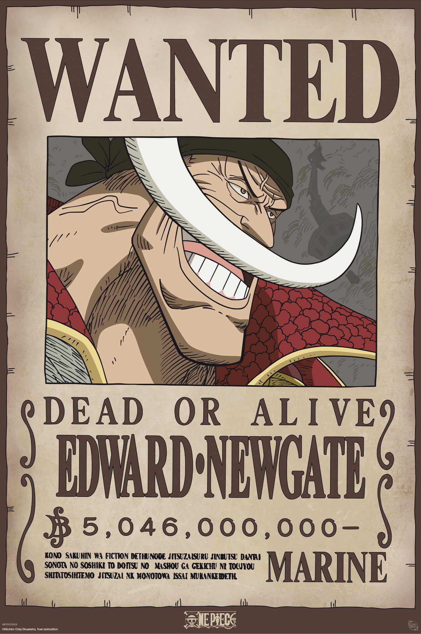 Poster One Piece Wanted Whitebeard 61x91,5cm