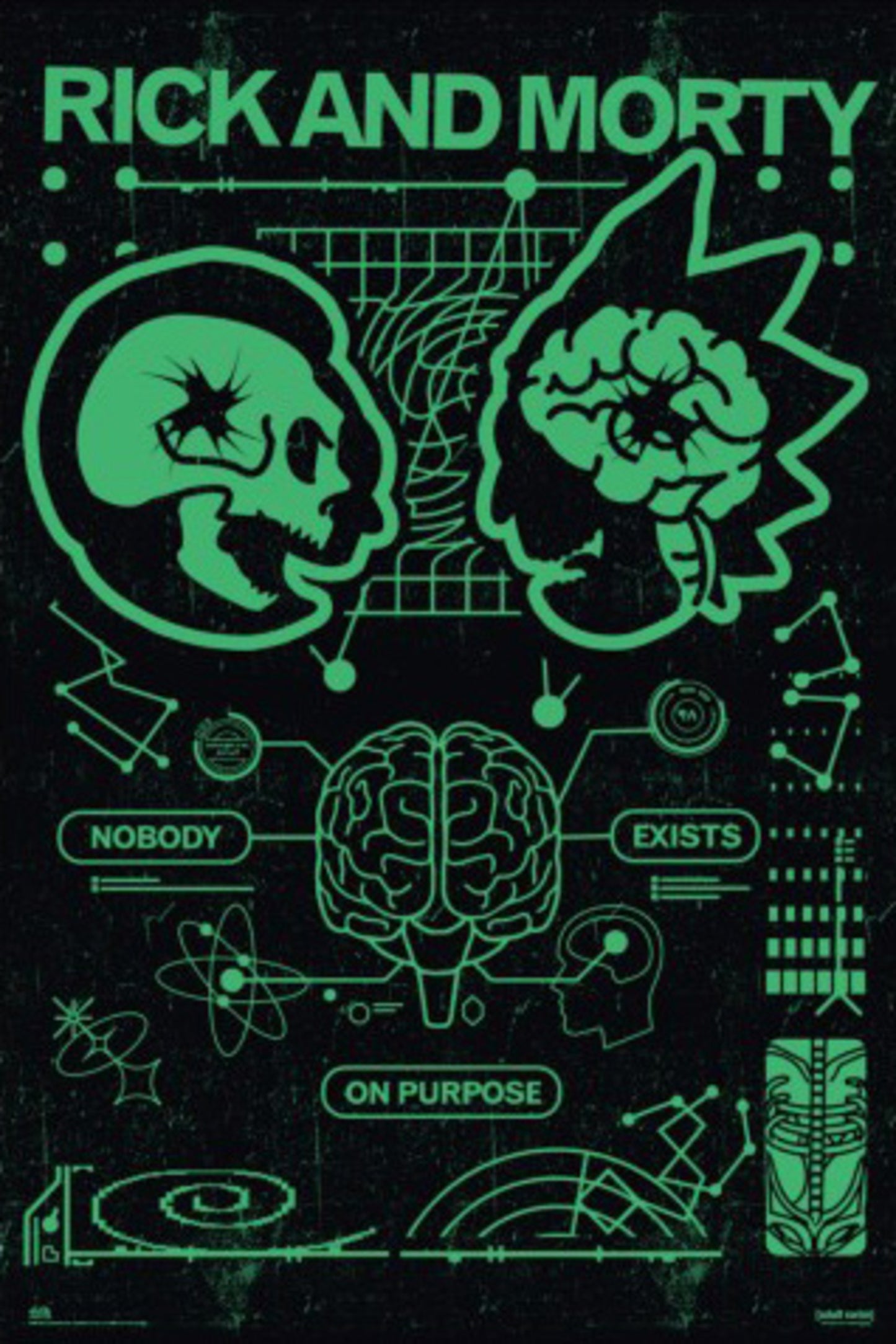 Poster Rick and Morty Nobody Exist on Purpose 61x91,5cm