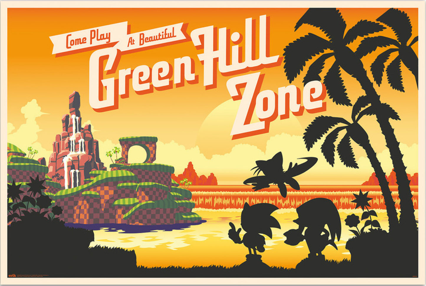 Poster Sonic the Hedgehog - Come Play at Beautiful Green Hill Zone 91,5x61cm