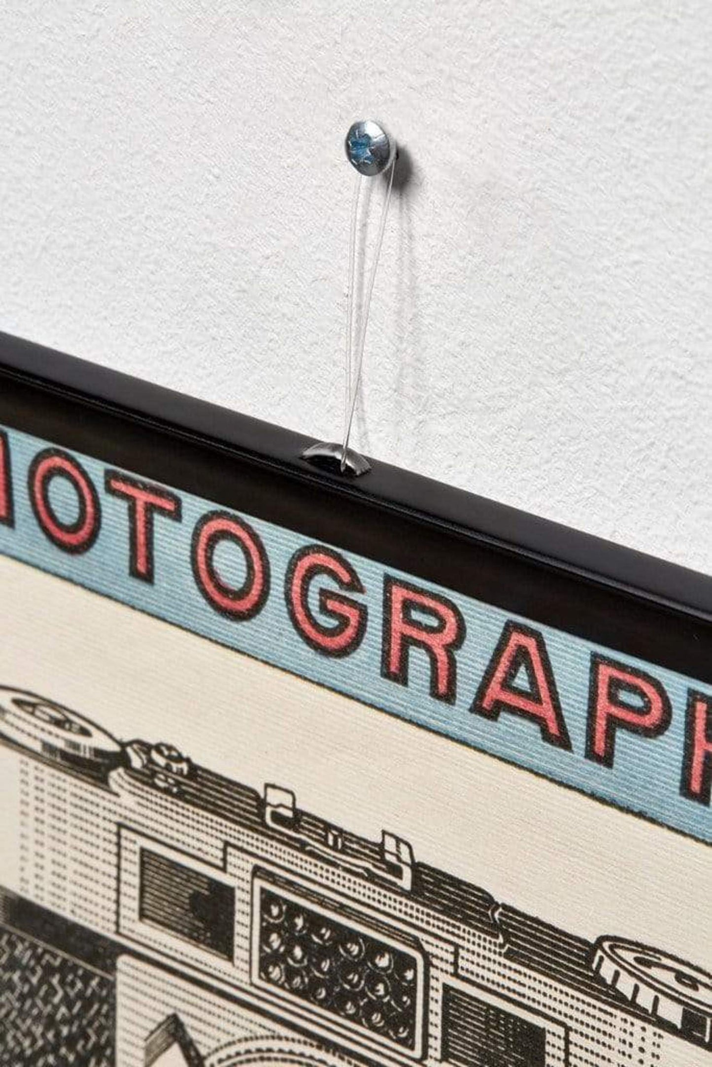 Posterhänger 50cm Schwarz - Posterleiste mit Aufhängauge