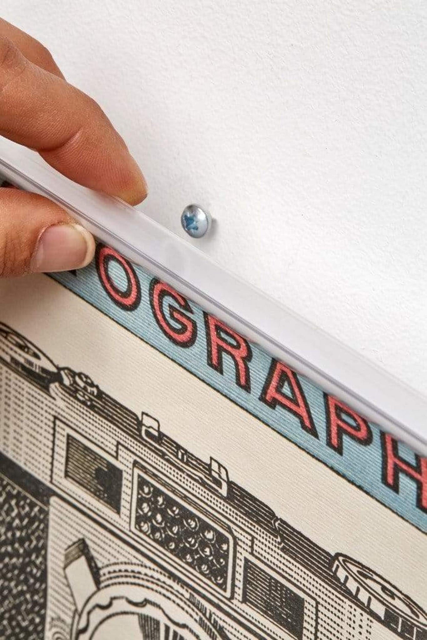 Posterhänger 75cm Transparent - Posterleiste mit Aufhängeloch