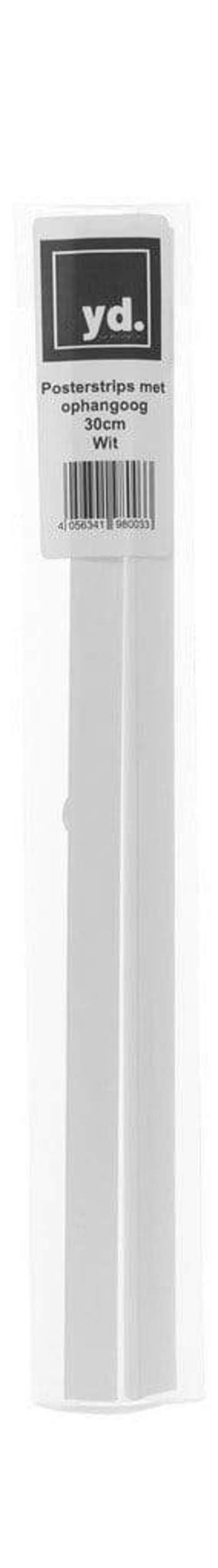 Posterhänger 30cm Weiß - Posterleiste mit Aufhängauge