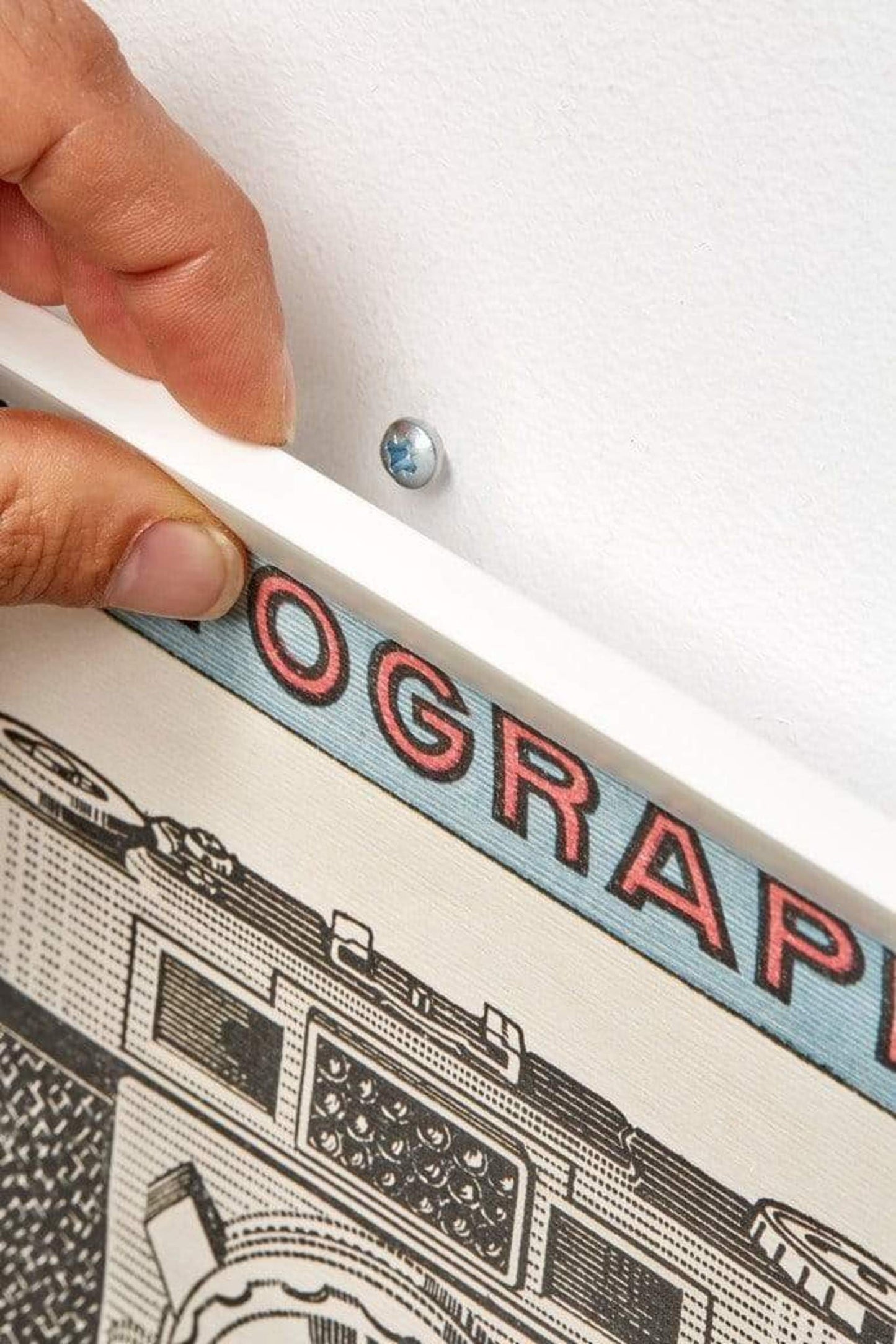 Posterhänger 50cm Weiß - Posterleiste mit Aufhängeloch