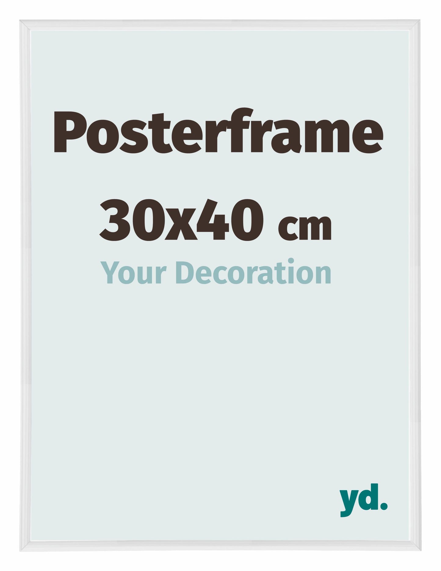 Posterrahmen 30x40cm Weiss Hochglanz Kunststoff Paris