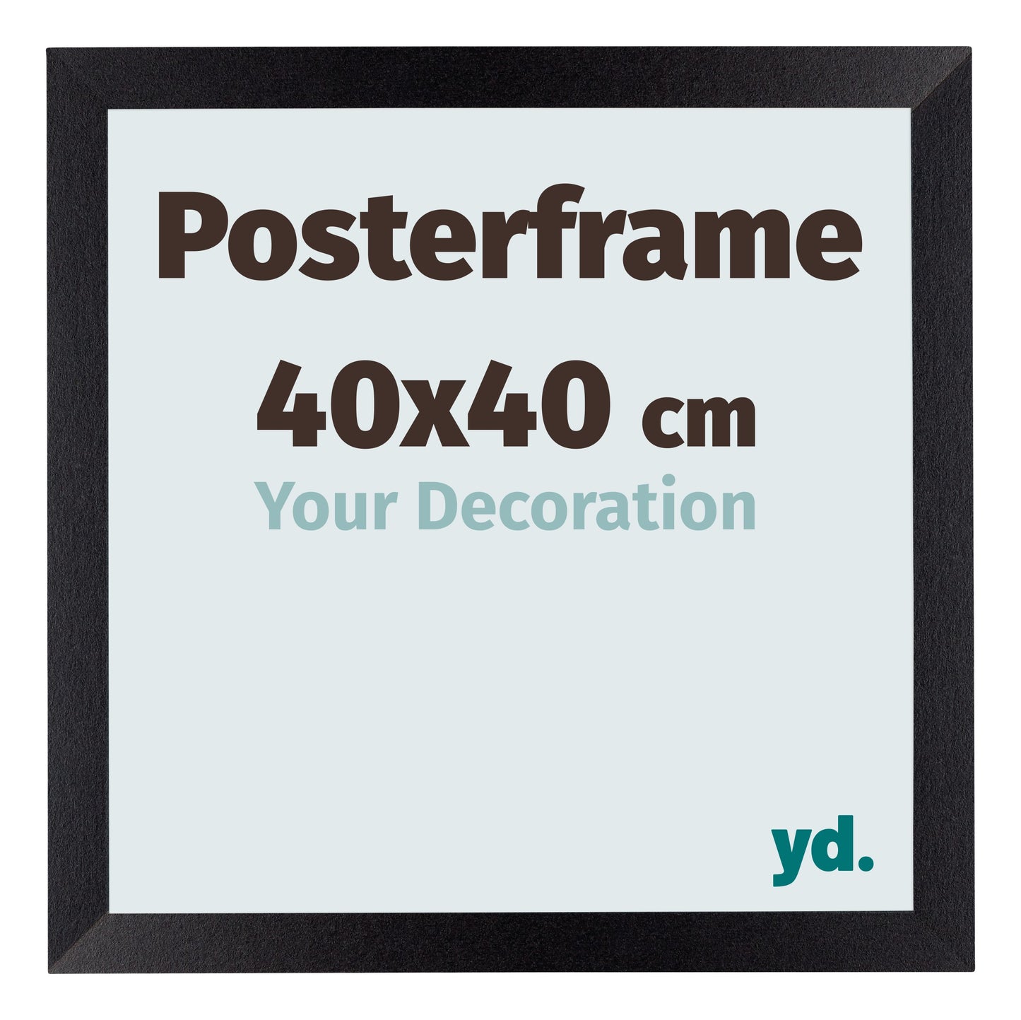 Posterrahmen 40x40cm Schwarz Matt MDF Parma