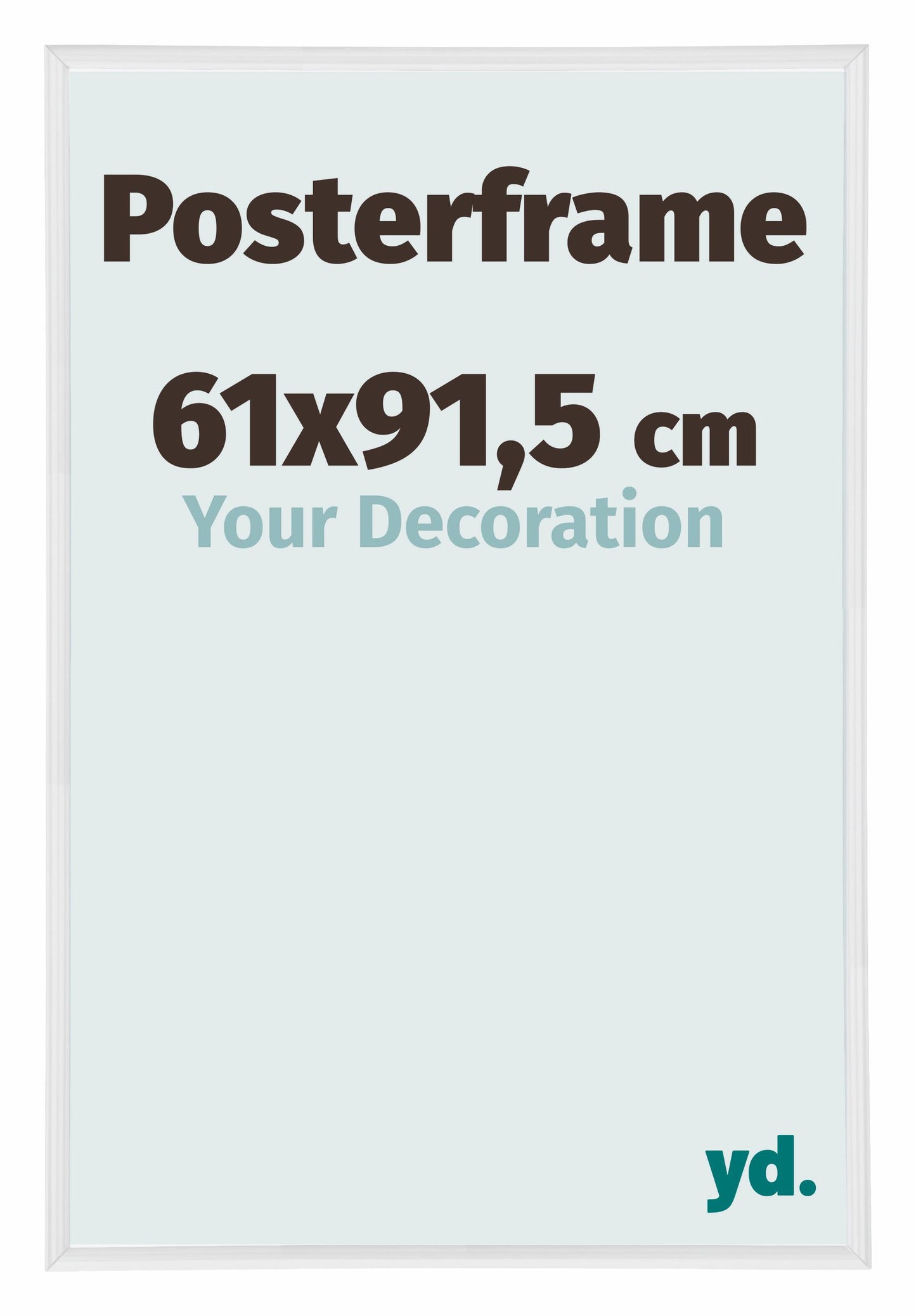 Posterrahmen 61x91,5cm Weiss Hochglanz Kunststoff Paris
