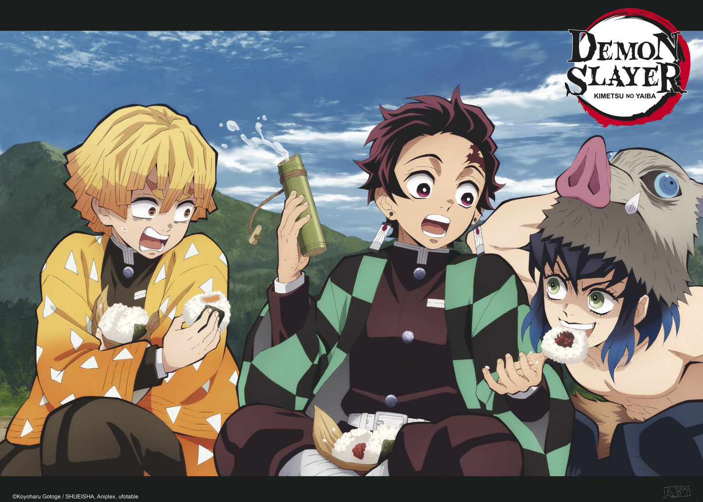 Poster Demon Slayer Trio 52x38cm