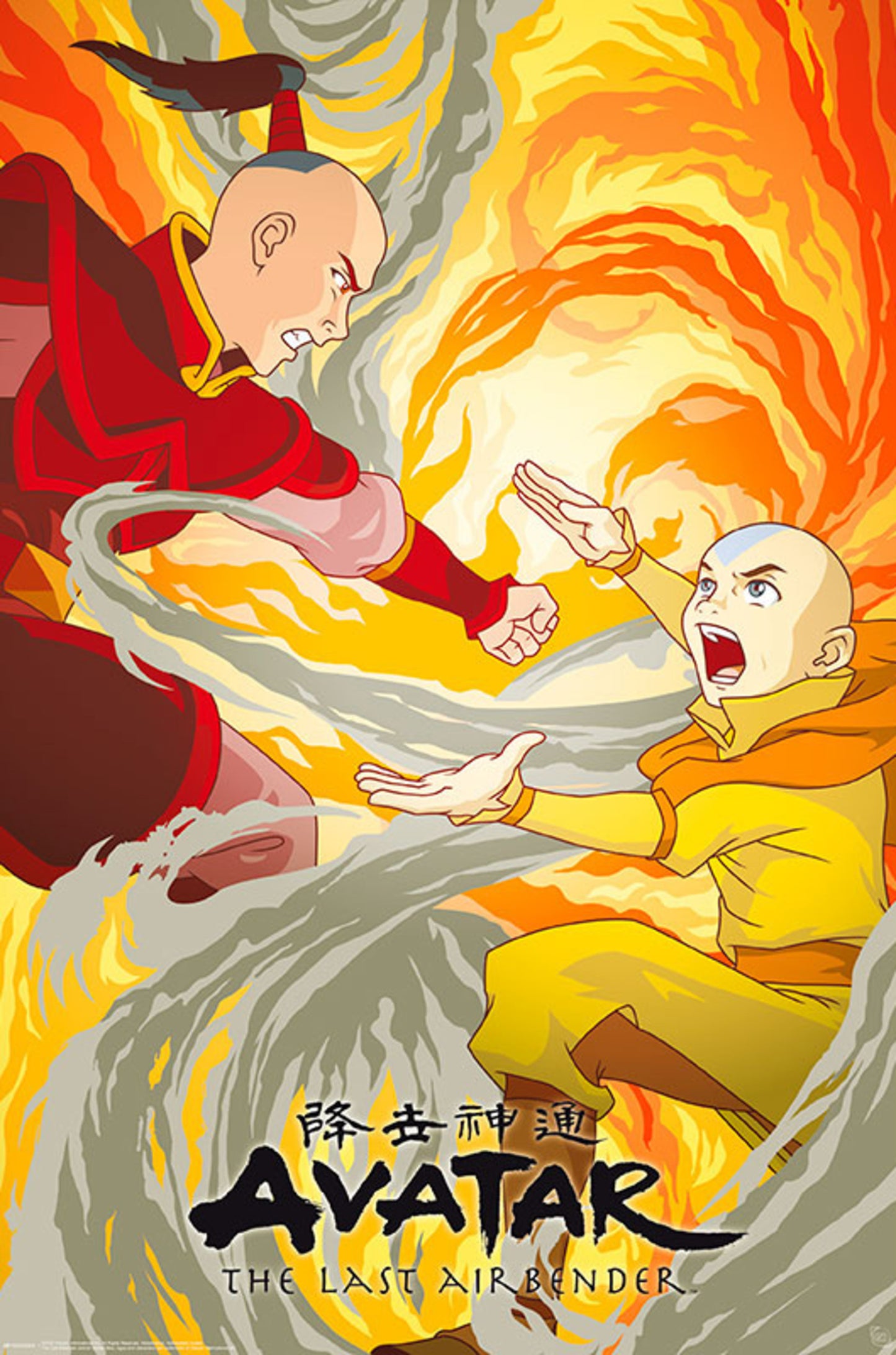 Poster Avatar Aang vs Zuko 61x91,5cm