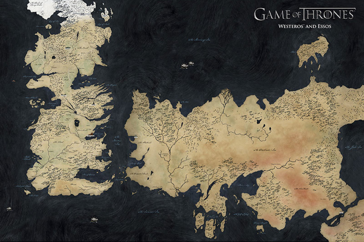 Poster Game of Thrones Westeros Map 91,5x61cm