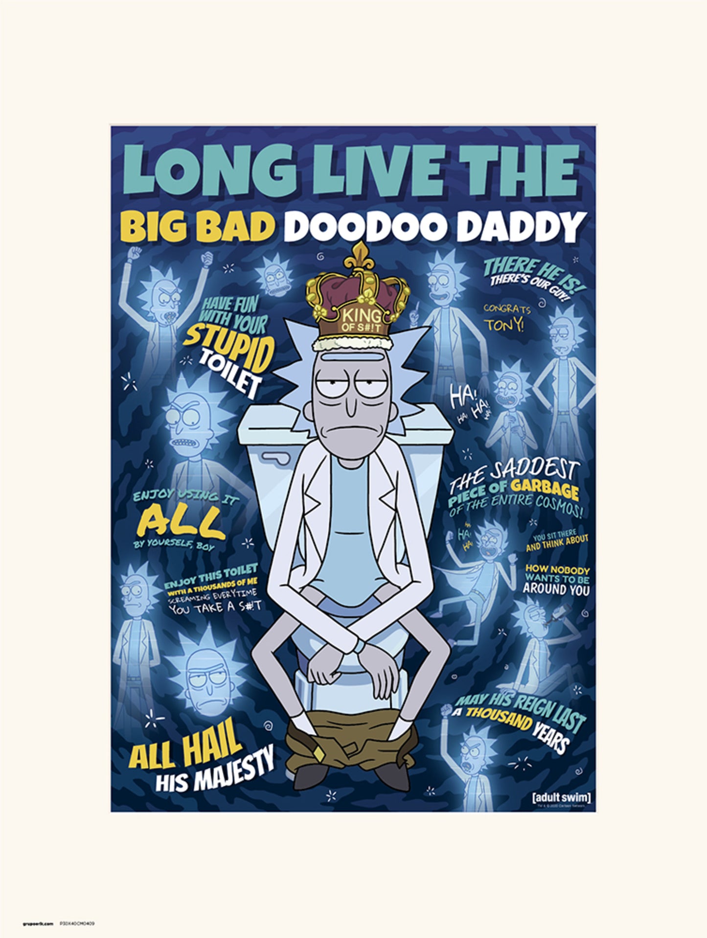 Kunstdruck Rick And Morty Doodoo Daddy 30x40cm