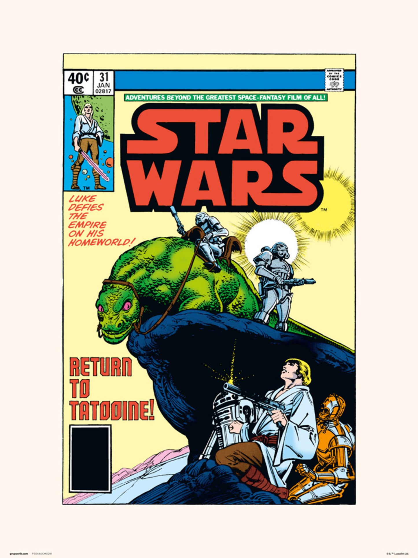 Kunstdruck Star Wars 31 Return To Tatooine 30x40cm