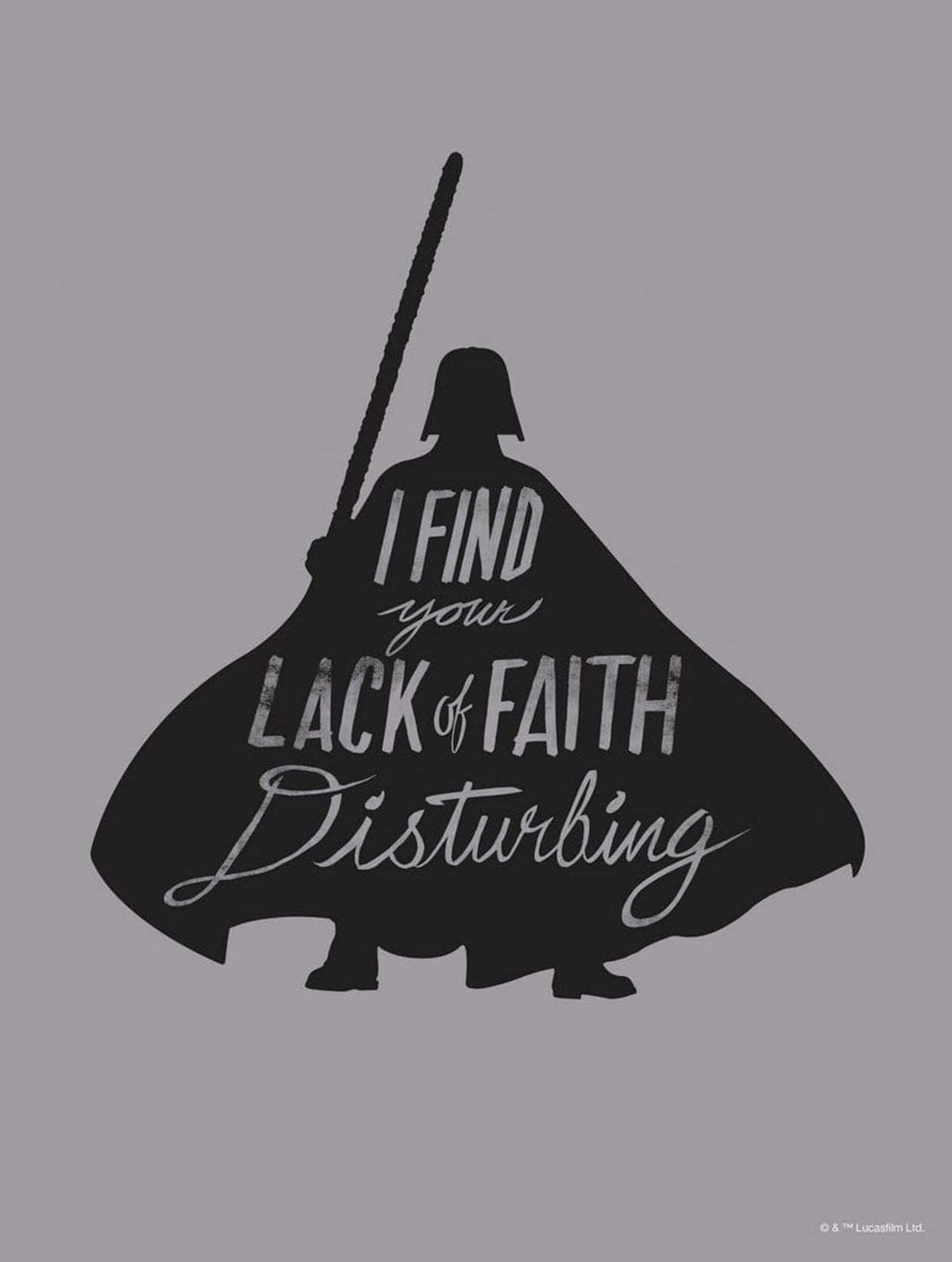 Kunstdruck Star Wars Silhouette Quotes Vader 30x40cm
