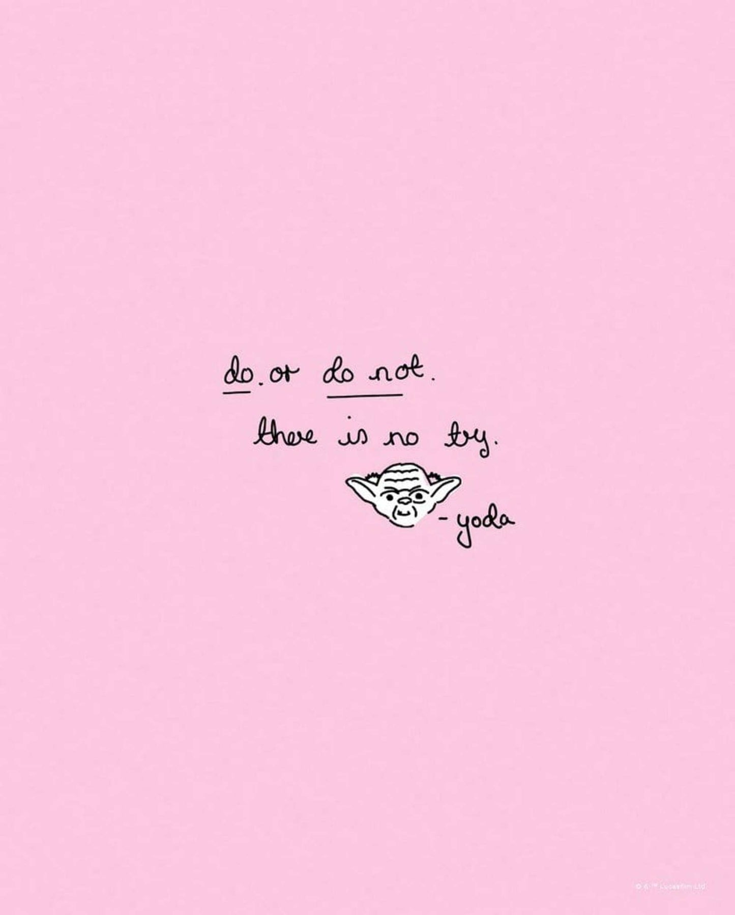 Kunstdruck Star Wars Quote Yoda Cute 40x50cm