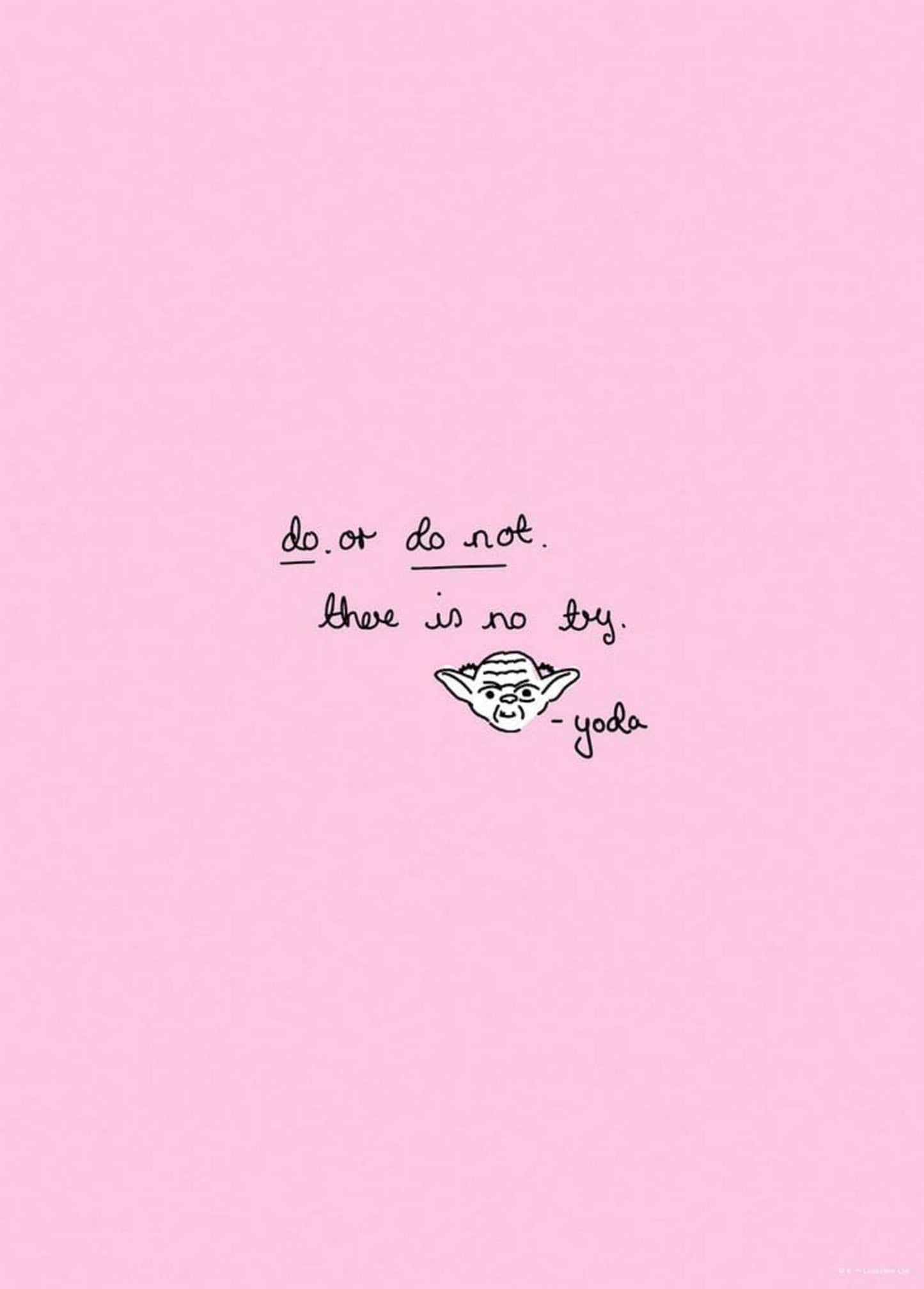 Kunstdruck Star Wars - Quote Yoda Cute 50x70cm