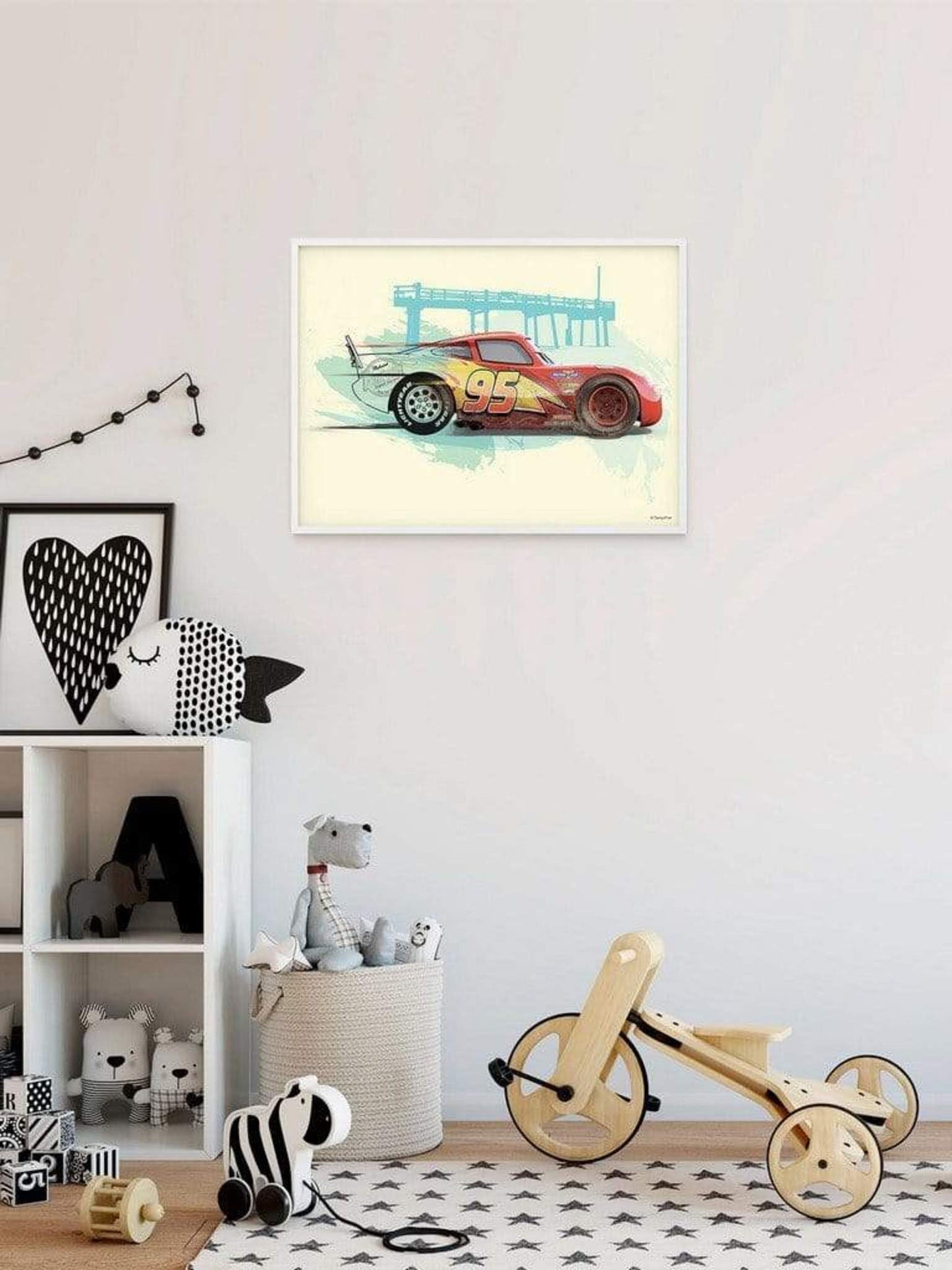 Kunstdruck Cars Lightning McQueen 40x30cm