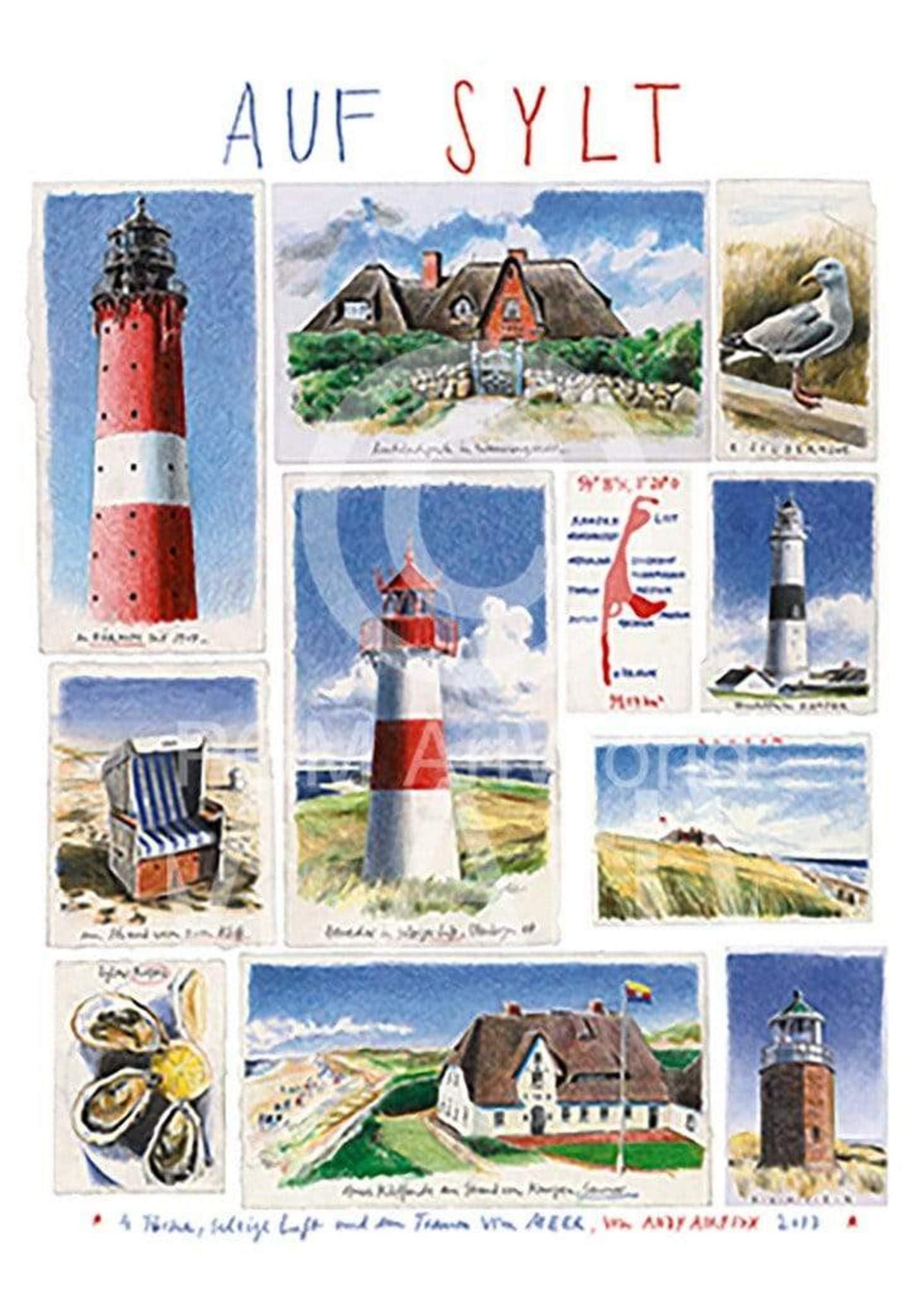 Kunstdruck Andy Airfix - Auf Sylt 50x70cm
