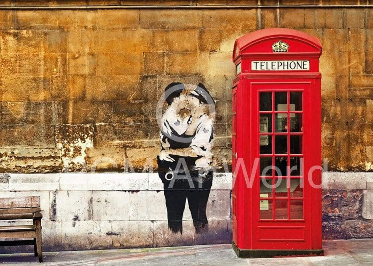Kunstdruck Edition Street - Red Telephone Box 70x50cm