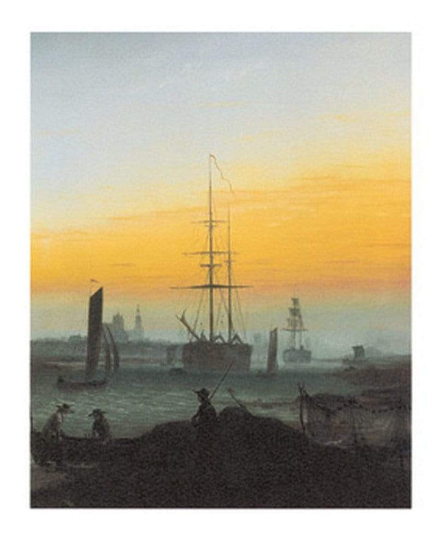 Kunstdruck Caspar David Friedrich - Der Greifswalder Hafen 30x40cm
