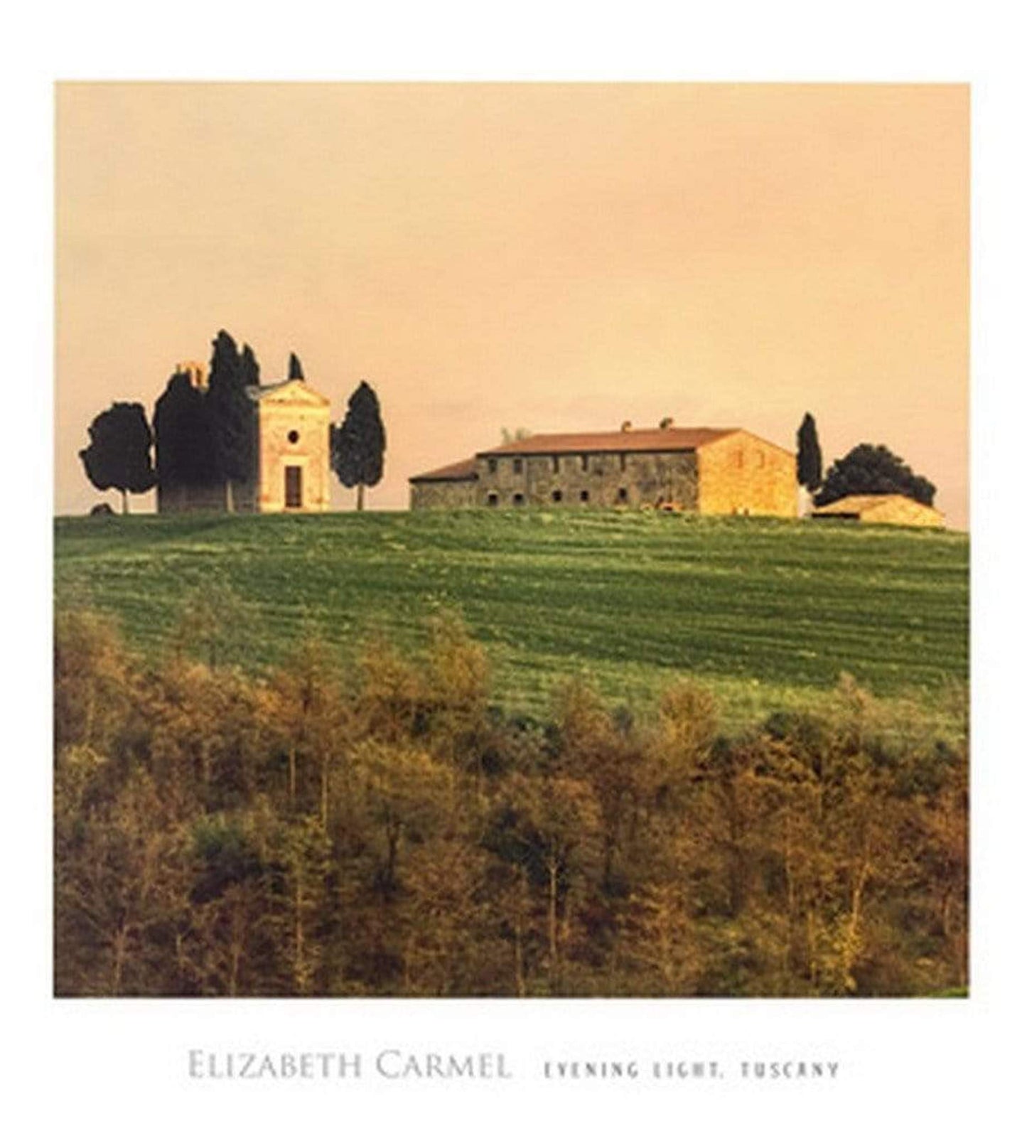 Kunstdruck Elisabeth Carmel - Evening Light, Tuscany 45x50cm