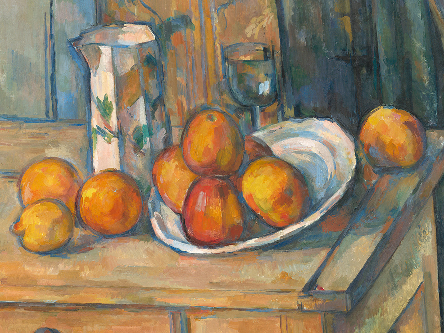 Kunstdruck Paul Cézanne - Bricco, bicchiere e piatto 80x60cm