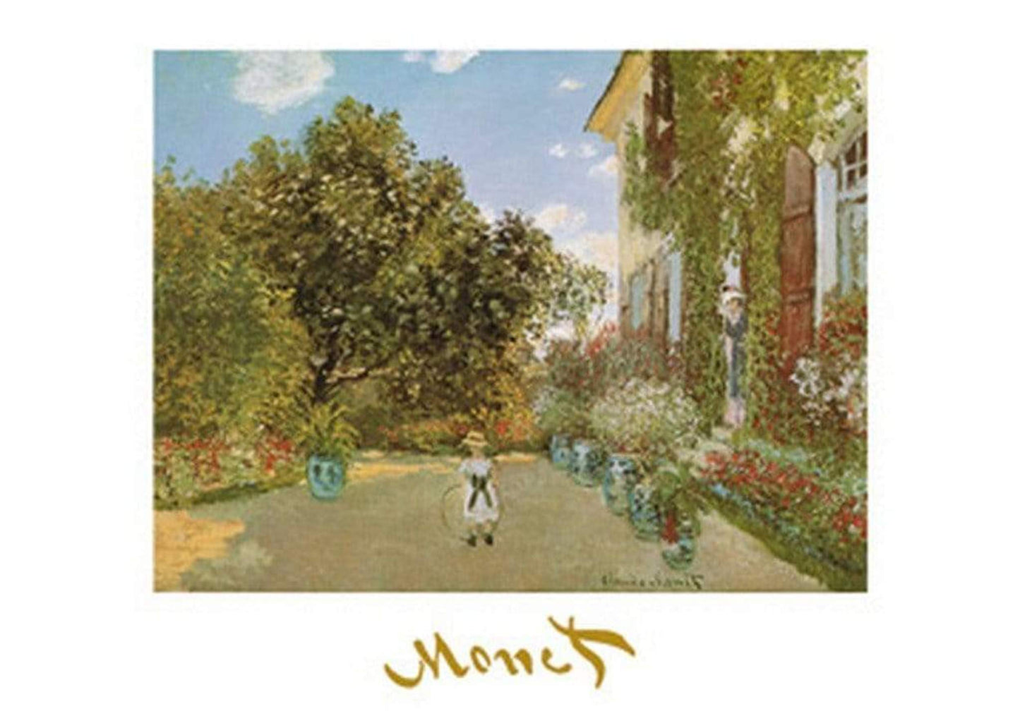Kunstdruck Claude Monet - La casa della artista 70x50cm