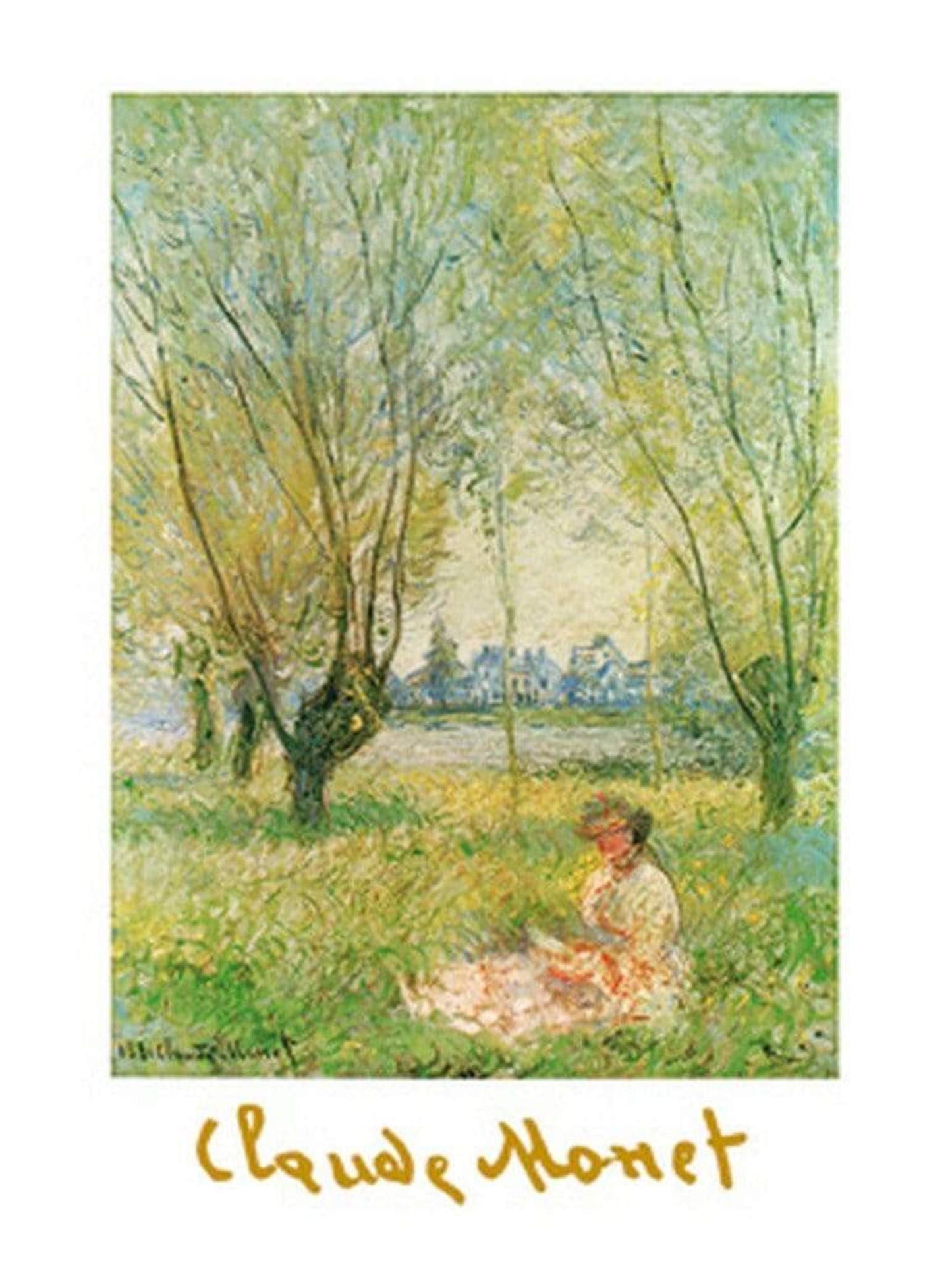 Kunstdruck Claude Monet - Donna sotto i salici 60x80cm