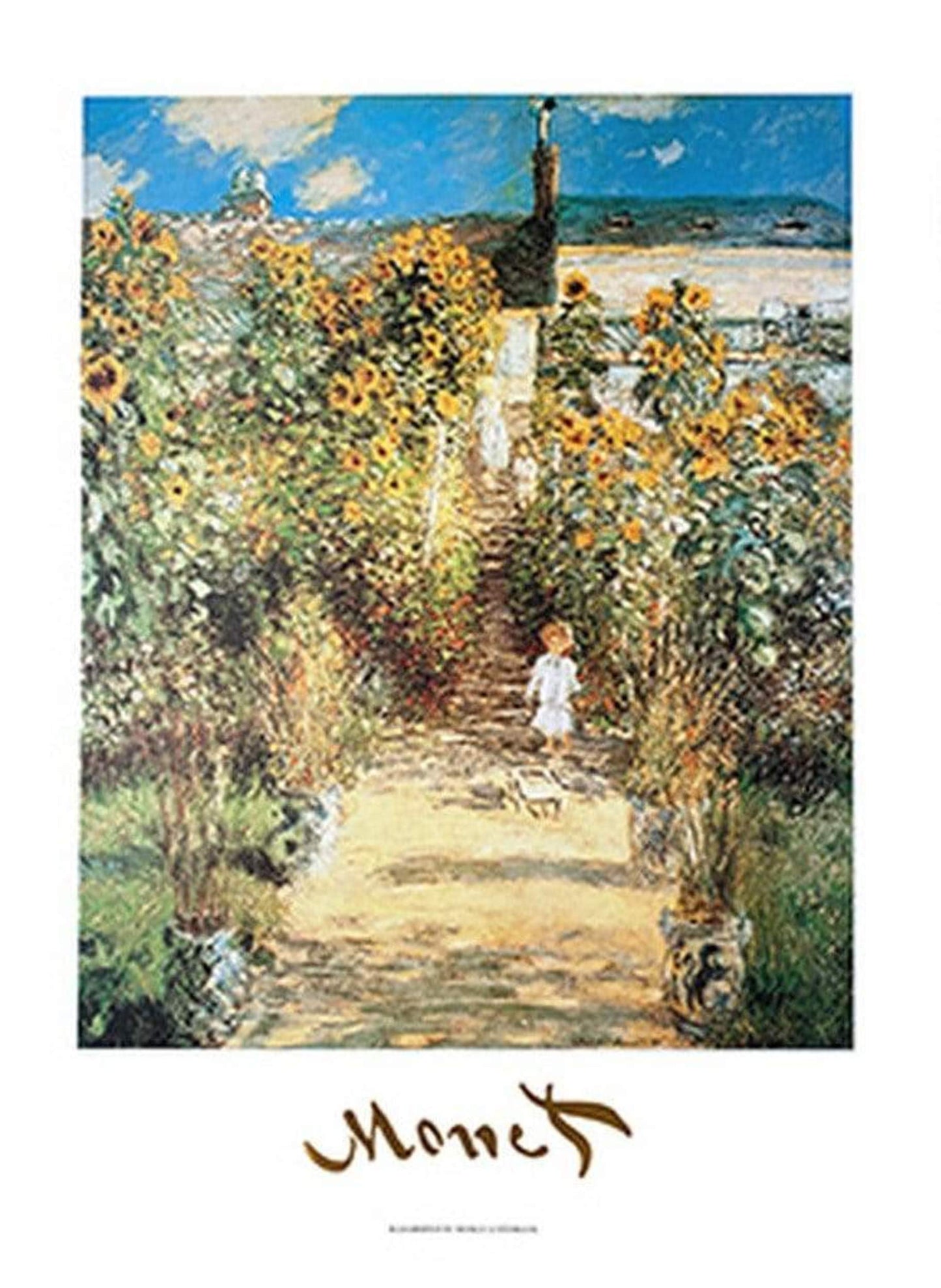 Kunstdruck Claude Monet - The Monet's Garden at Vétheuil 50x70cm