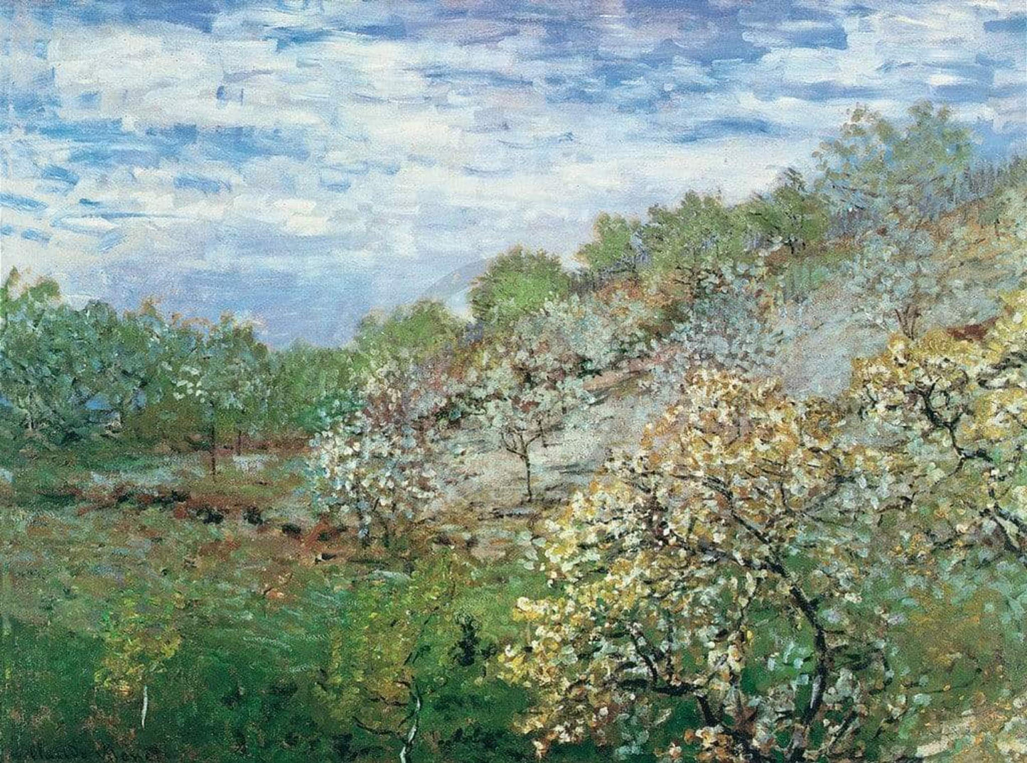 Kunstdruck Claude Monet - Bäume in Blüte 80x60cm