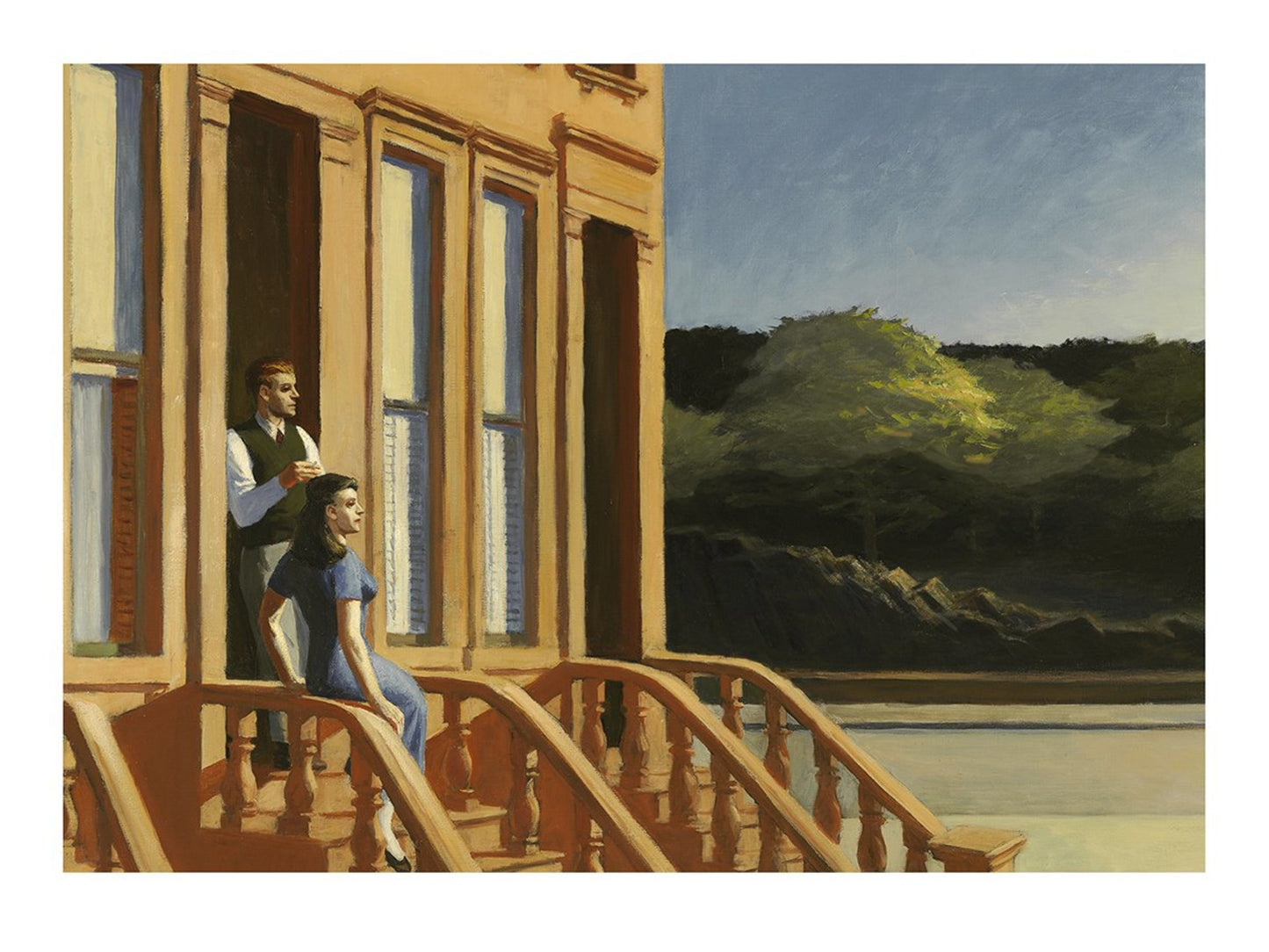 Kunstdruck Edward Hopper Sunlight on Brownstones 40x30cm