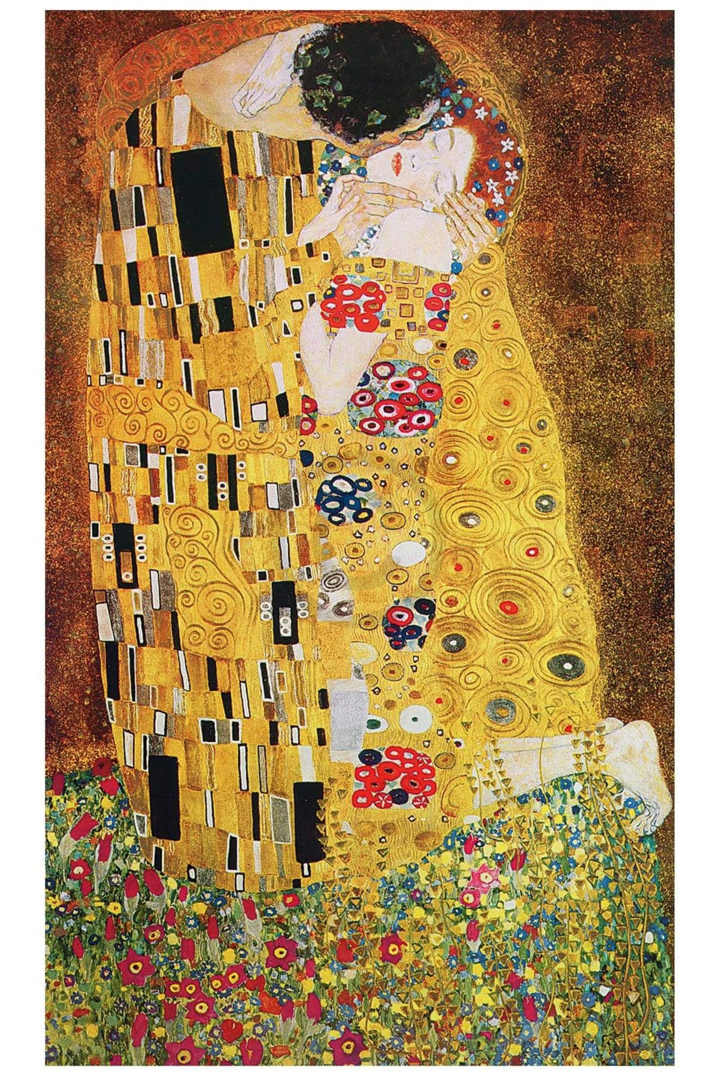 Kunstdruck Gustav Klimt - The Kiss 71x118cm