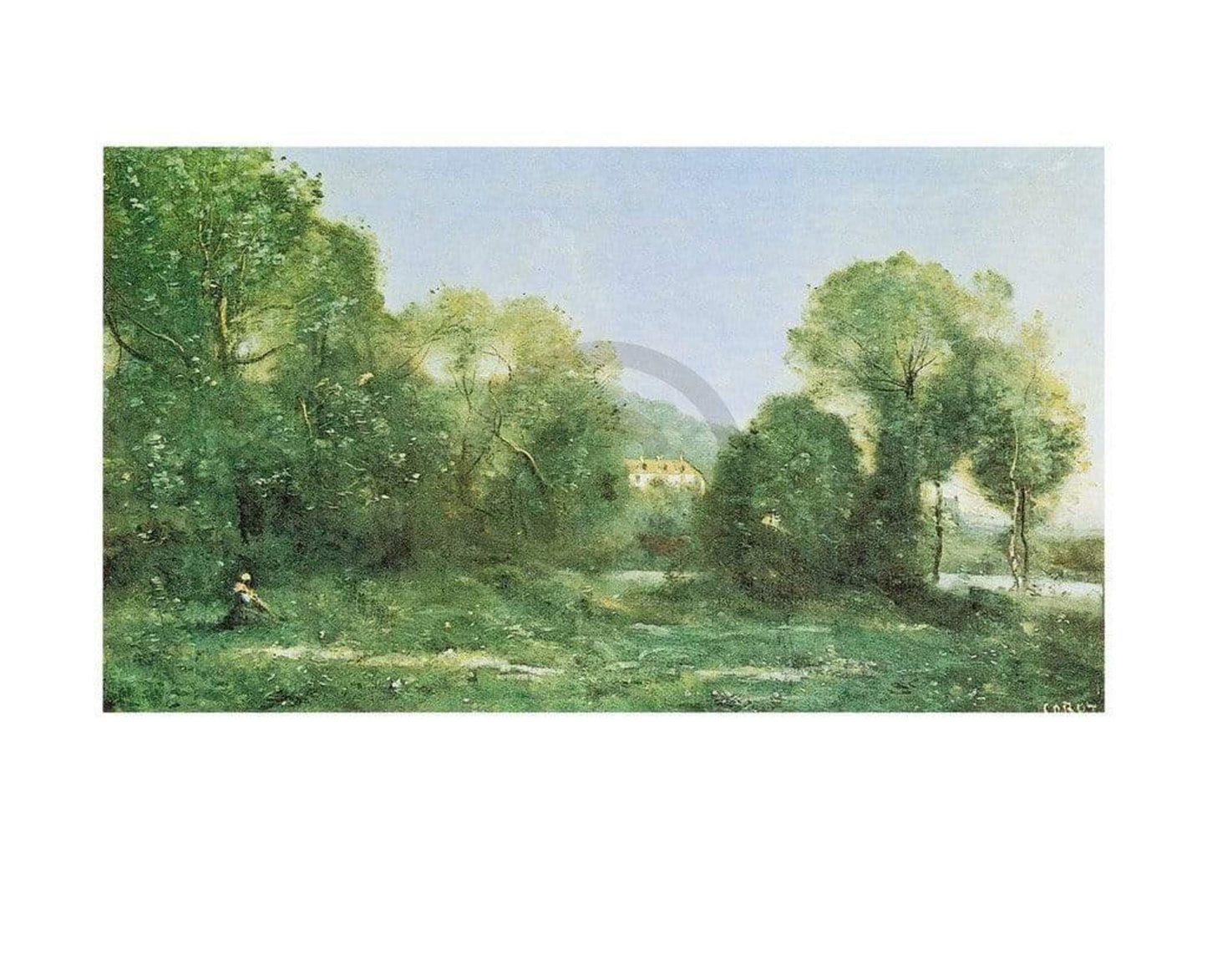 Kunstdruck J.B.C. Corot - Etang à ville d'Avray 30x24cm
